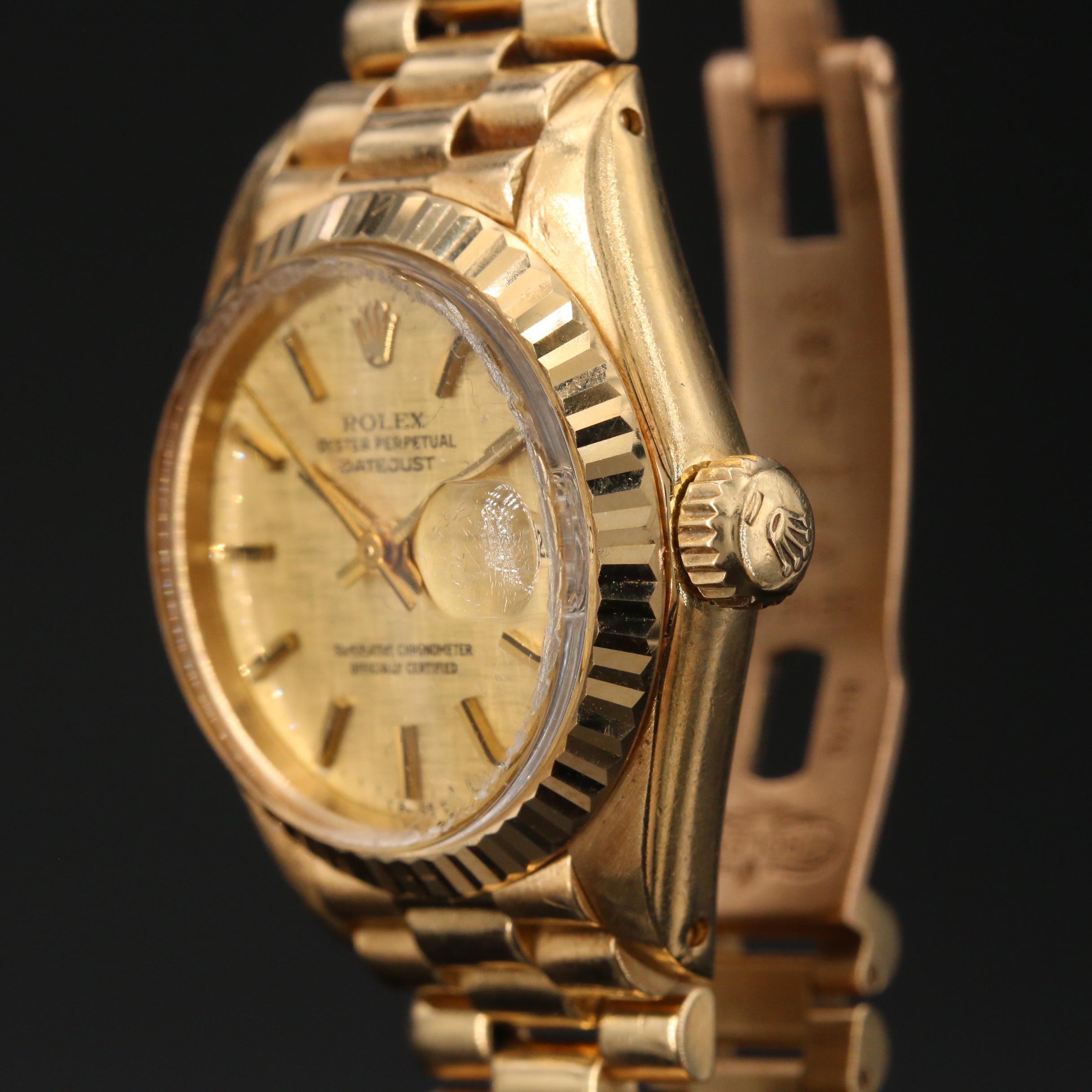 1981 Rolex "Datejust" 18K Yellow Gold Watch