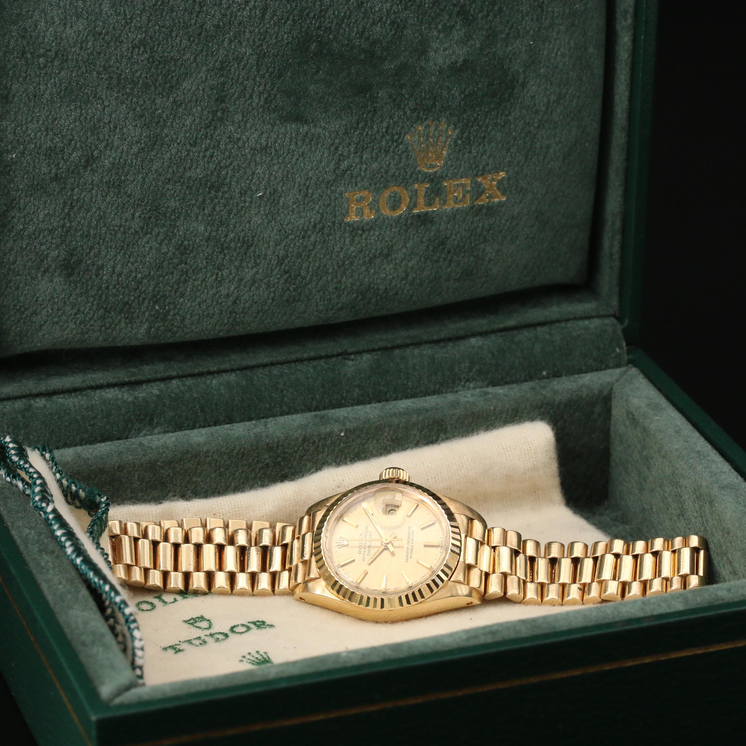 1981 Rolex "Datejust" 18K Yellow Gold Watch