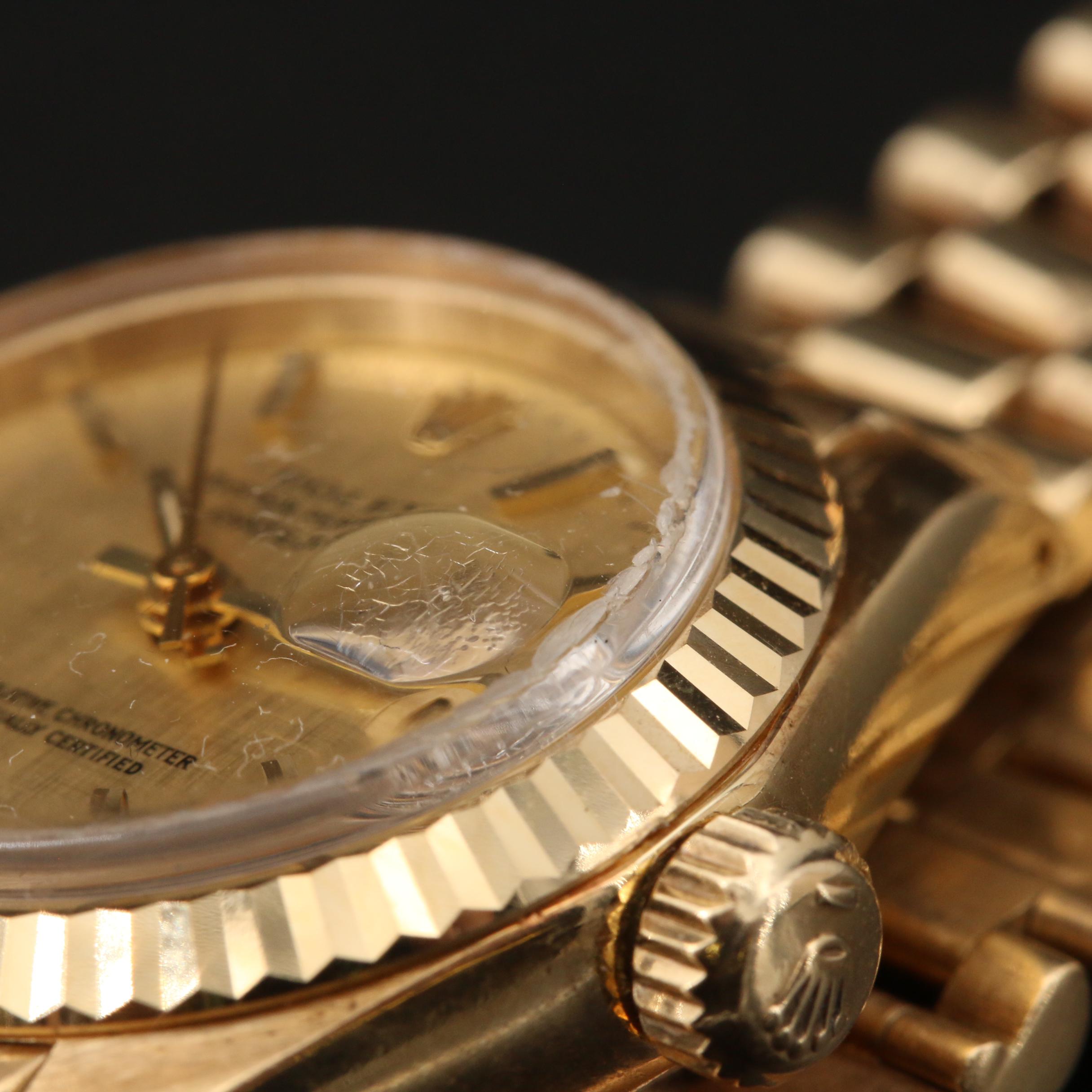 1981 Rolex "Datejust" 18K Yellow Gold Watch