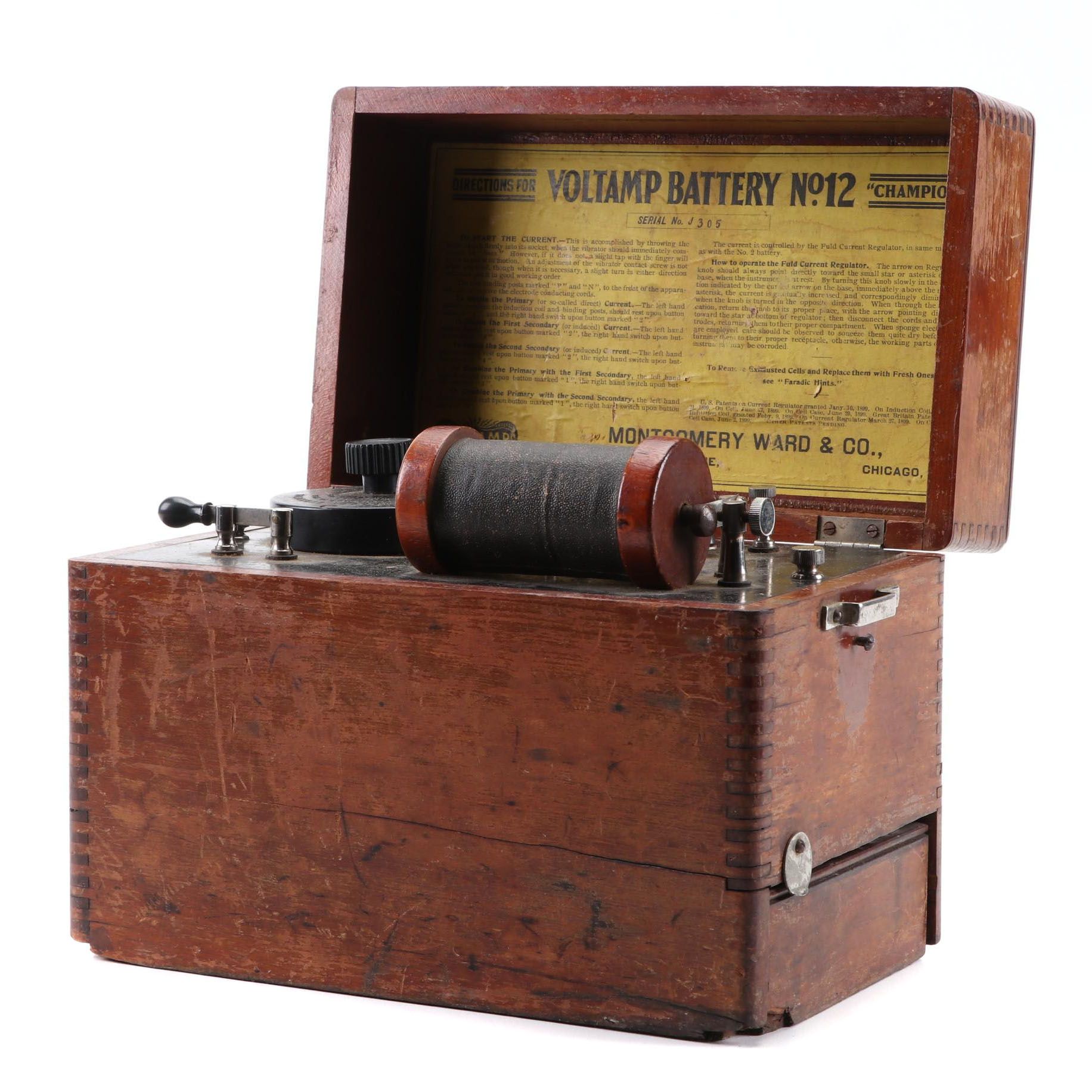 Montgomery Ward & Co. Voltamp "Battery No. 12 Champion" Electrotherapy Machine