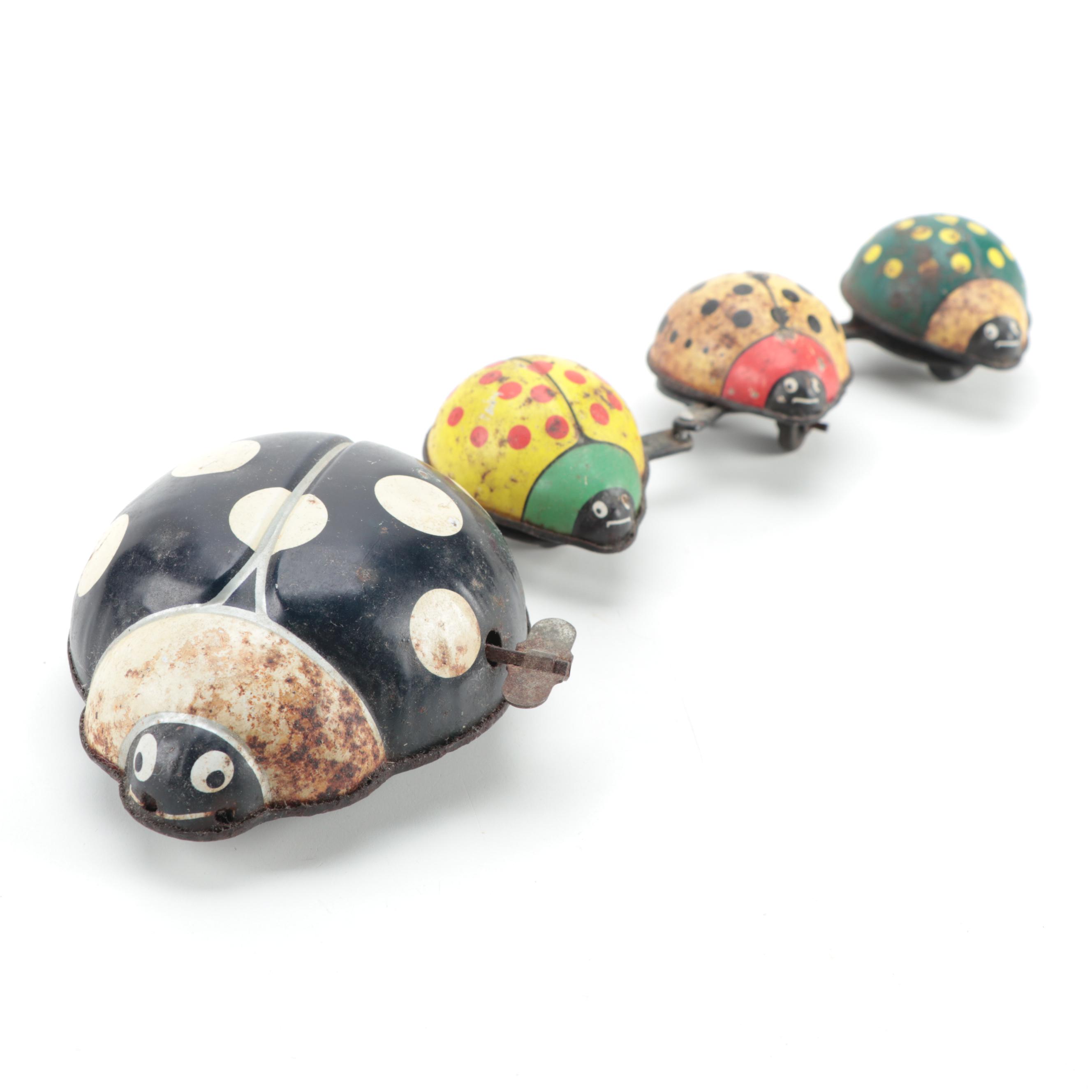 TPS Tin Lithograph Wind-Up Ladybug Train