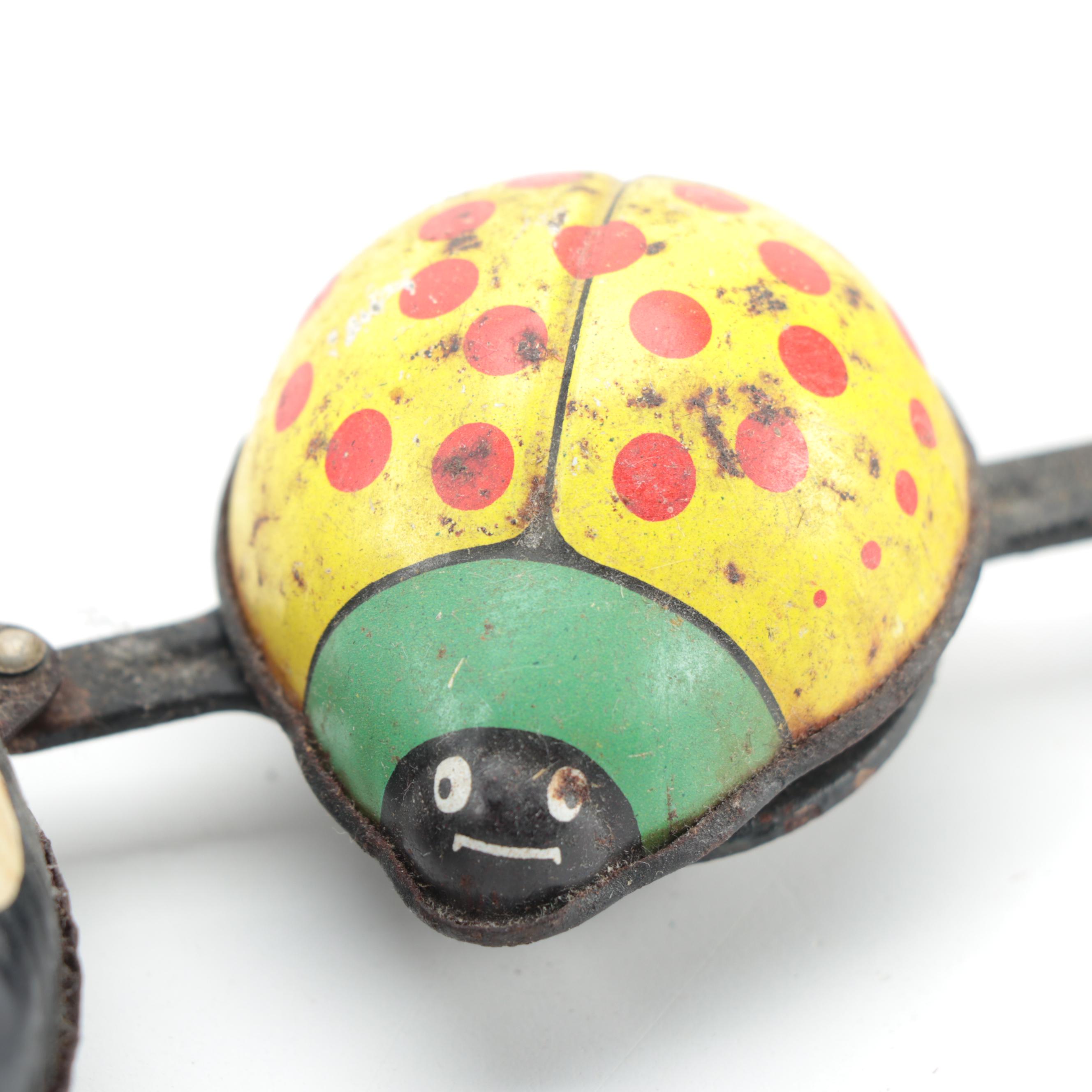 TPS Tin Lithograph Wind-Up Ladybug Train