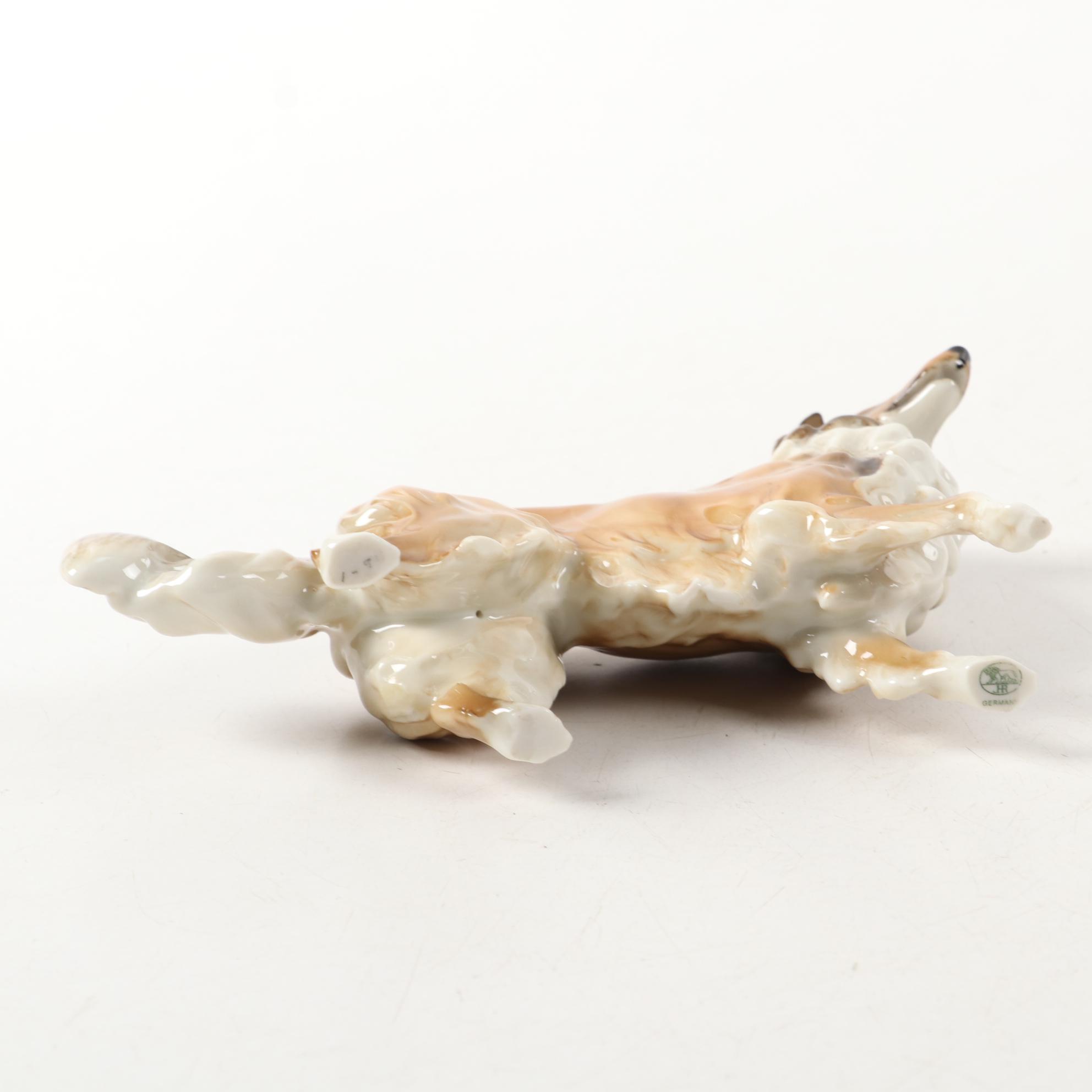 Royal Doulton Porcelain Collie with Decanter and Other Collie Accessories