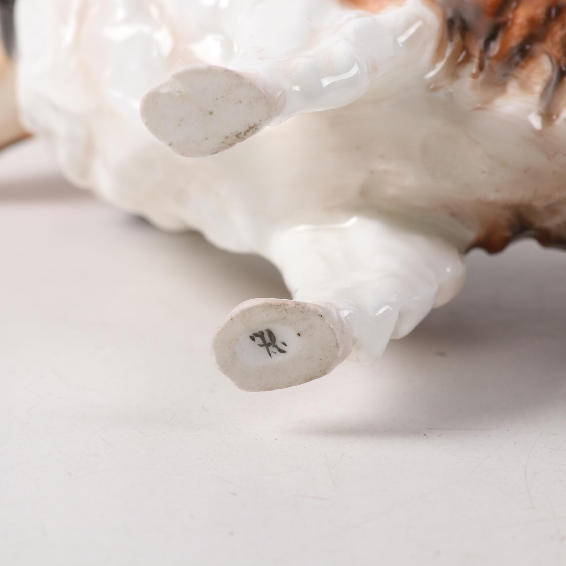 Royal Doulton Porcelain Collie with Decanter and Other Collie Accessories