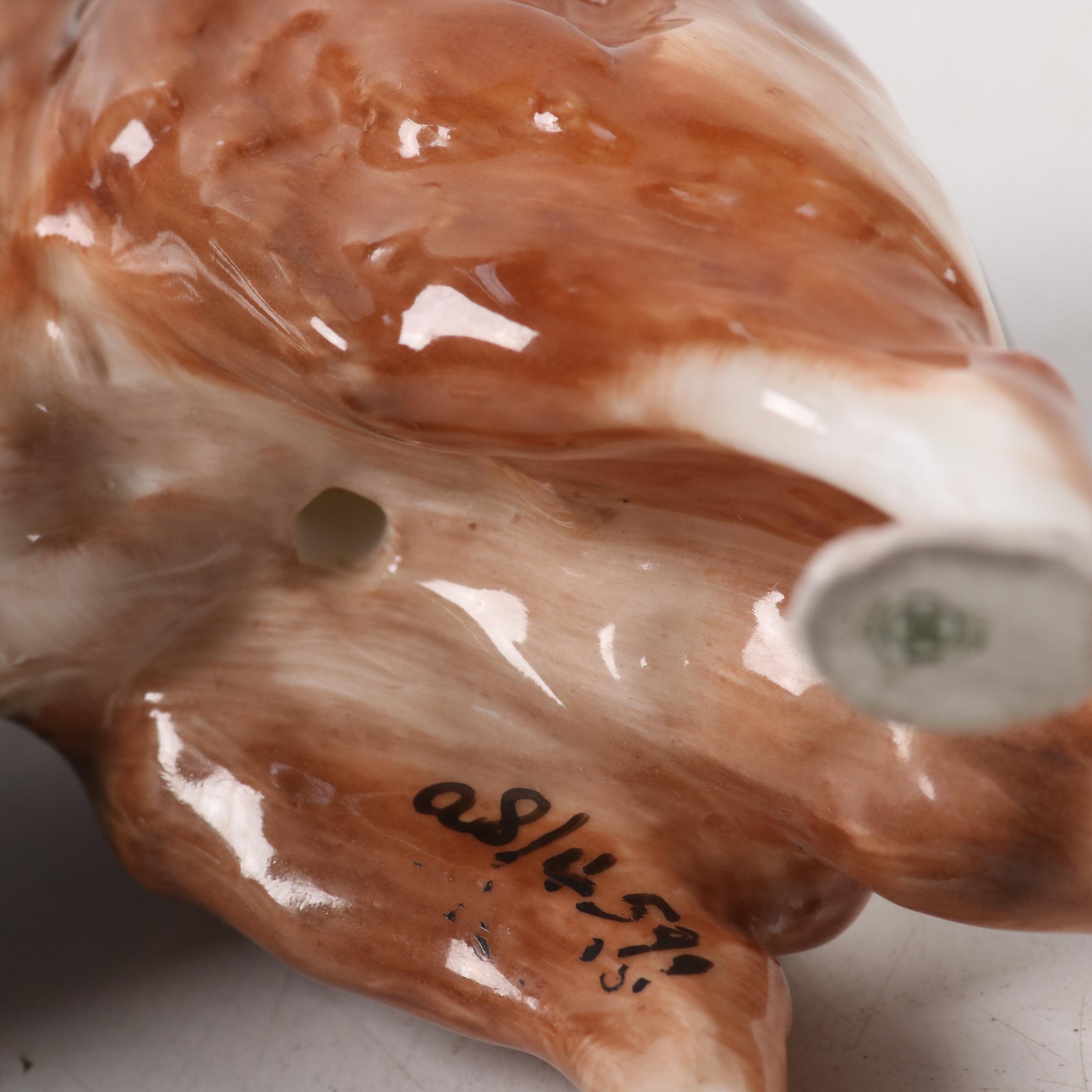 Royal Doulton Porcelain Collie with Decanter and Other Collie Accessories