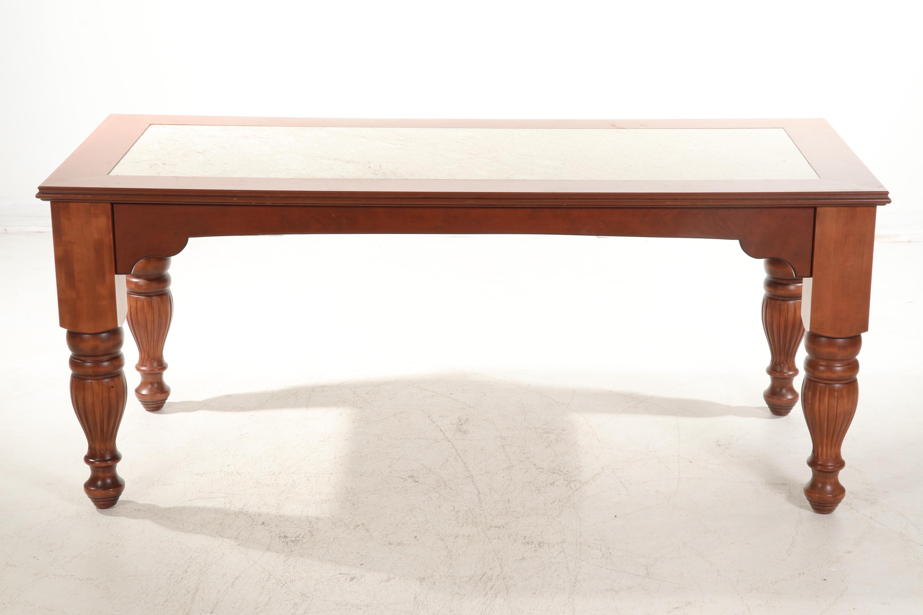 Custom Large Scale Granite-Top Kitchen Island, 21st Century