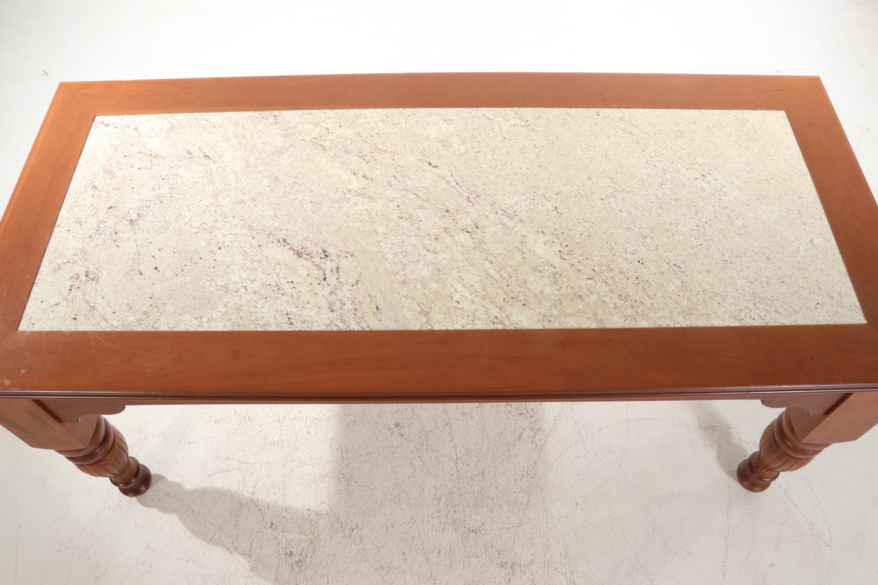 Custom Large Scale Granite-Top Kitchen Island, 21st Century