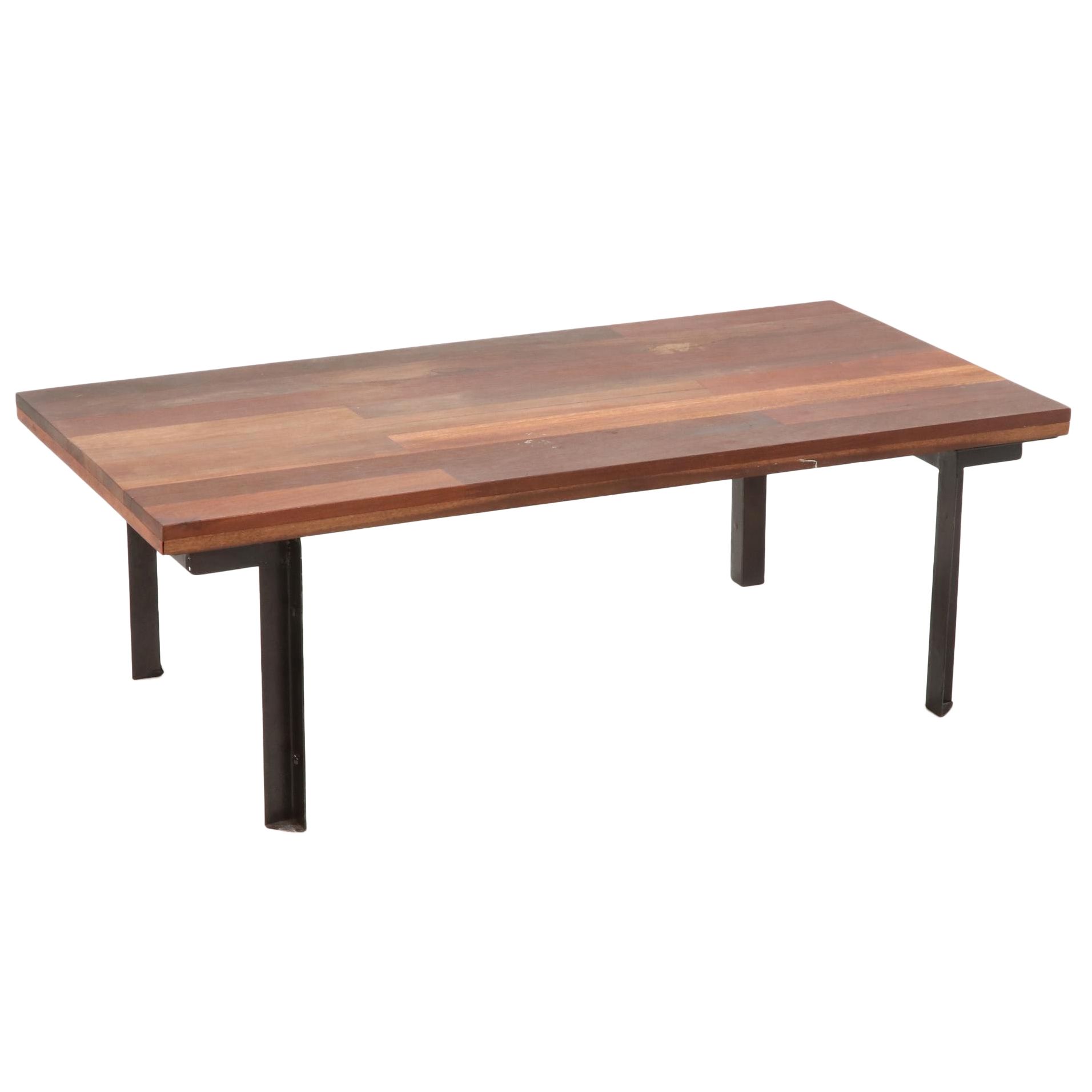 West Elm Steel and Wood Coffee Table