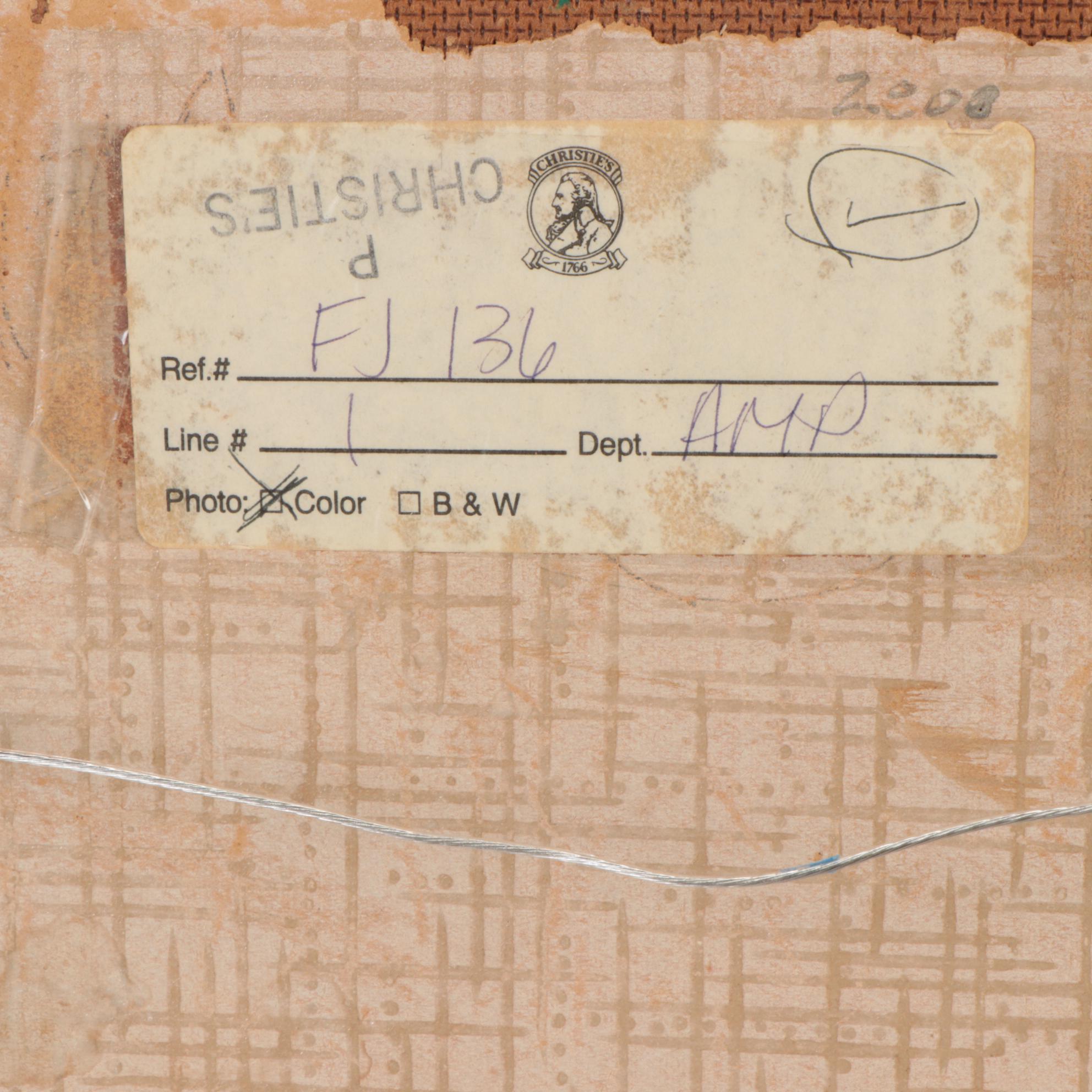 Grandma Moses Folk Art Tempera Painting "King Church," 1952