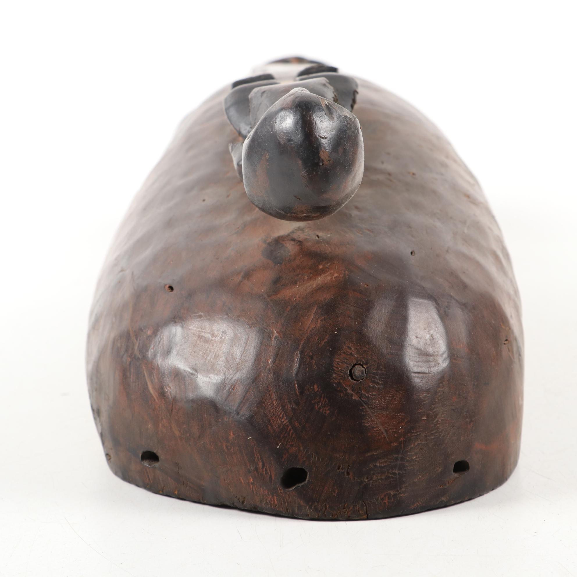 Tikar Mask and West African Style Carved Wood Mask and Decor