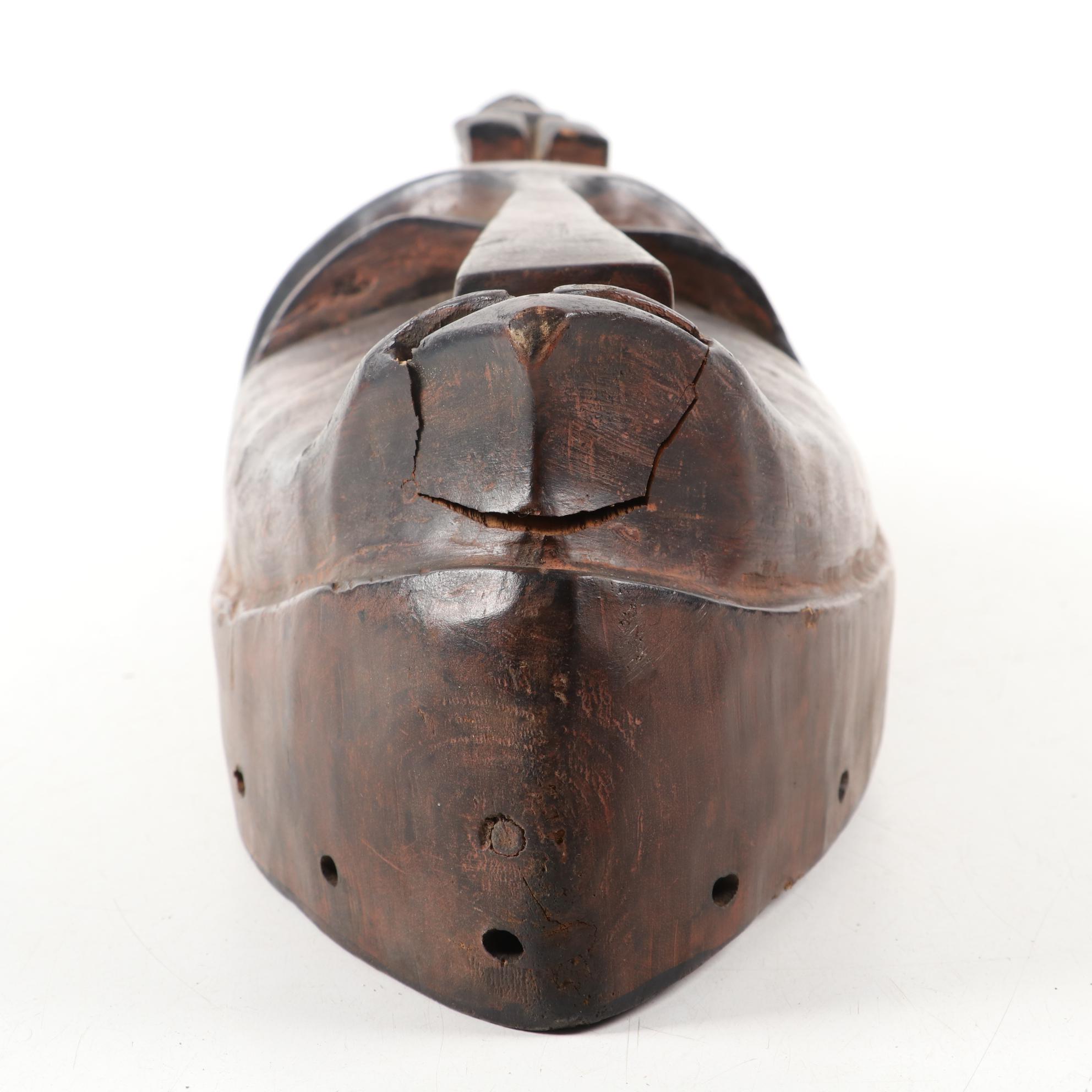 Tikar Mask and West African Style Carved Wood Mask and Decor