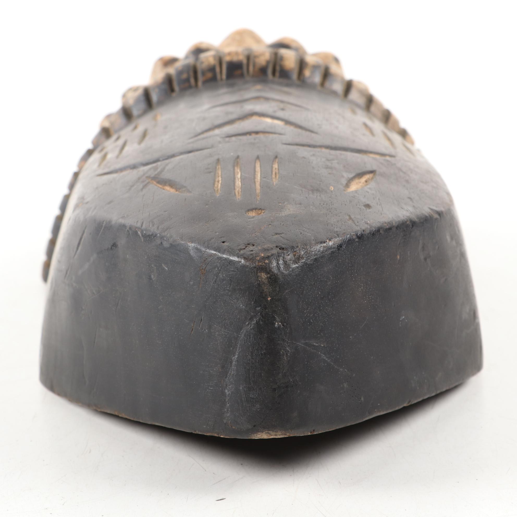 Tikar Mask and West African Style Carved Wood Mask and Decor