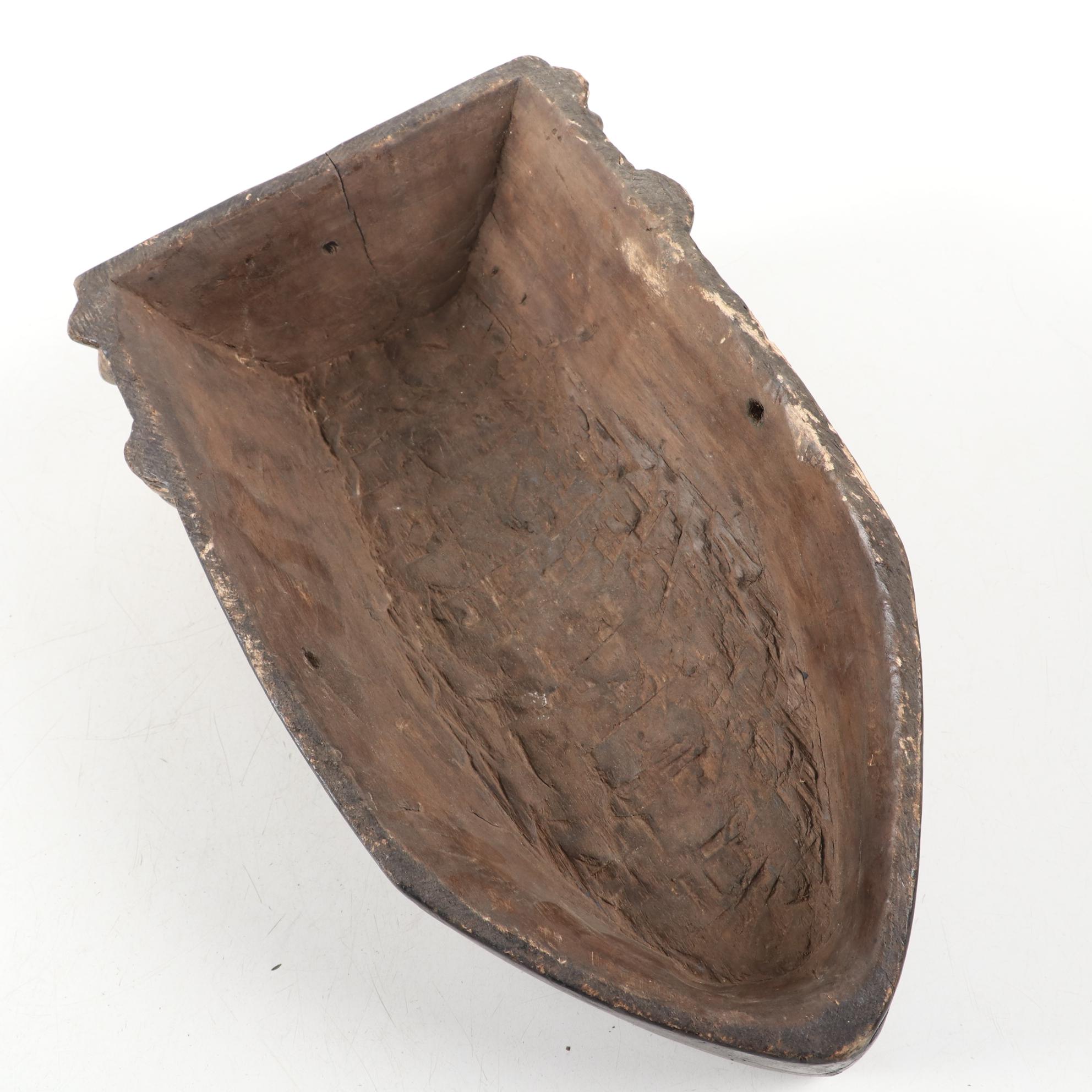 Tikar Mask and West African Style Carved Wood Mask and Decor