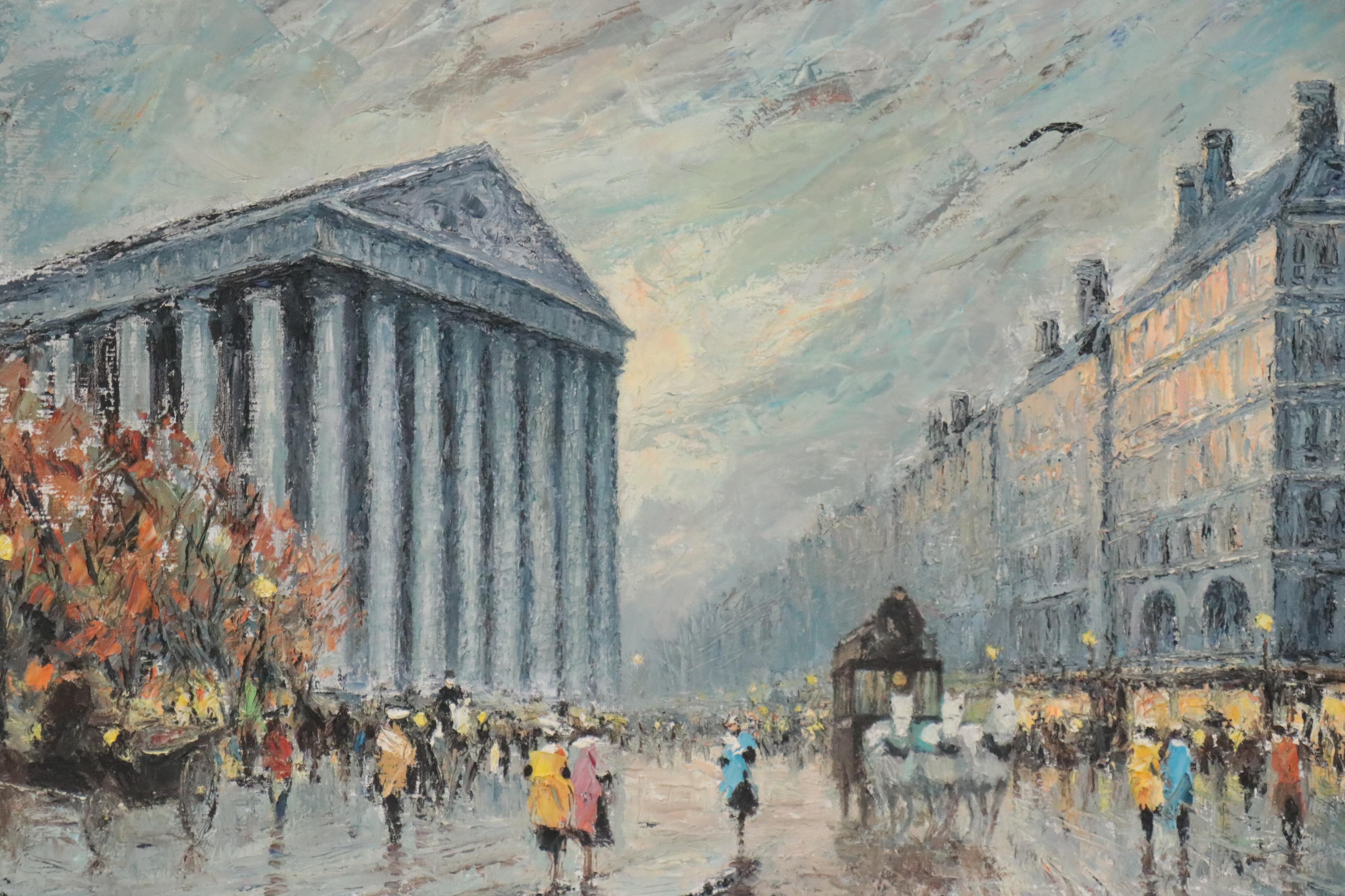 Georges Bousquet Oil Painting "Place de la Madeleine"