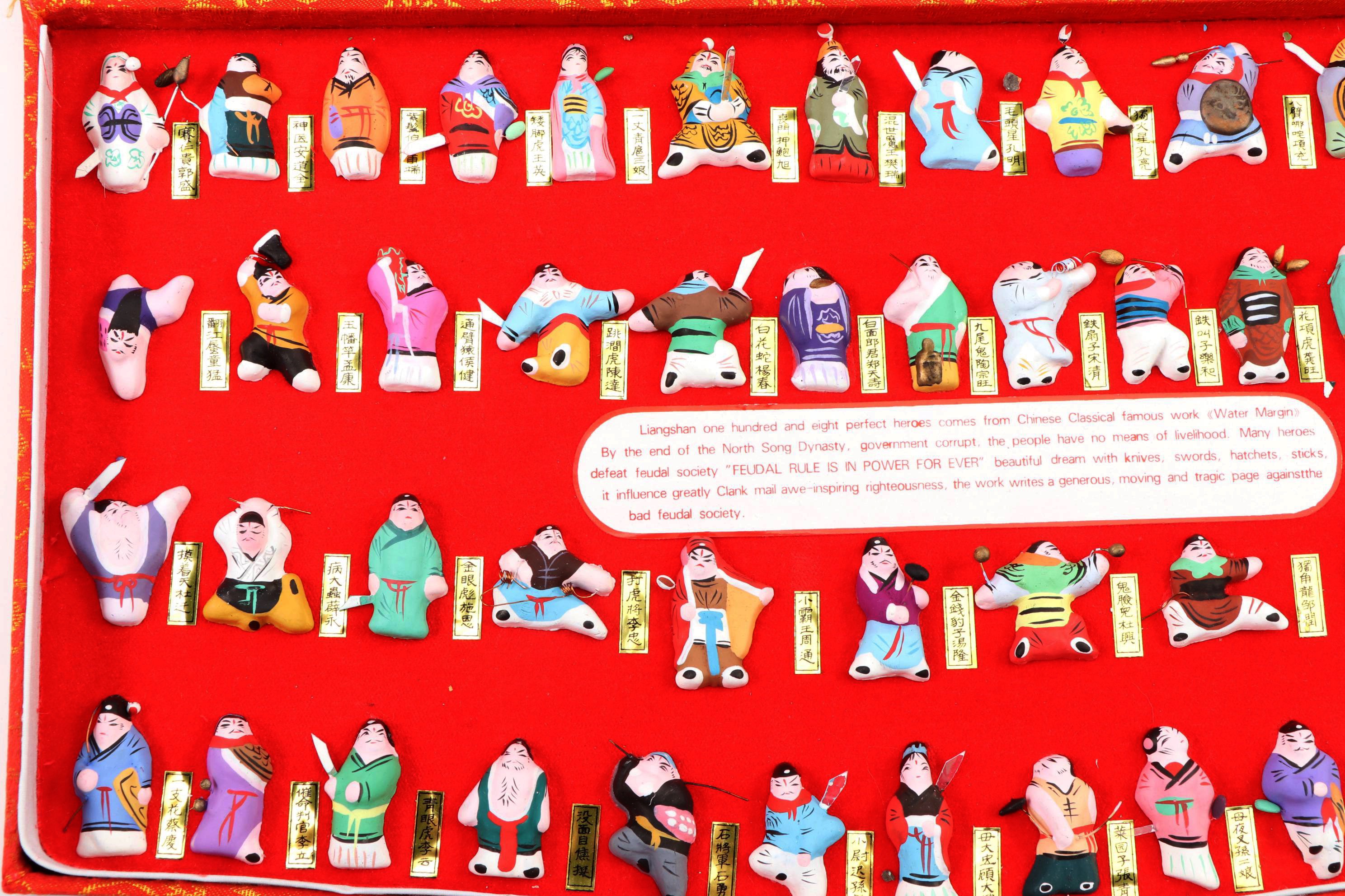 Chinese "One Hundred and Eight Heroes of Liangshan" Warrior Figurines Set