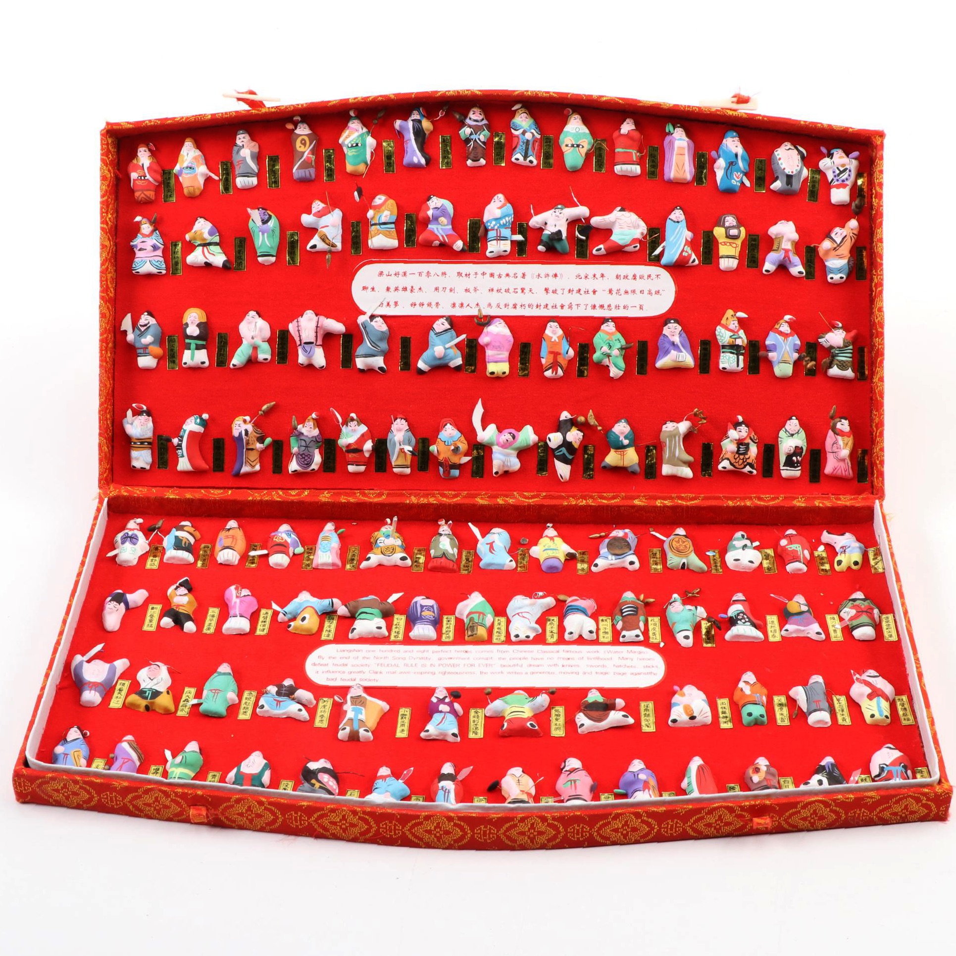 Chinese "One Hundred and Eight Heroes of Liangshan" Warrior Figurines Set
