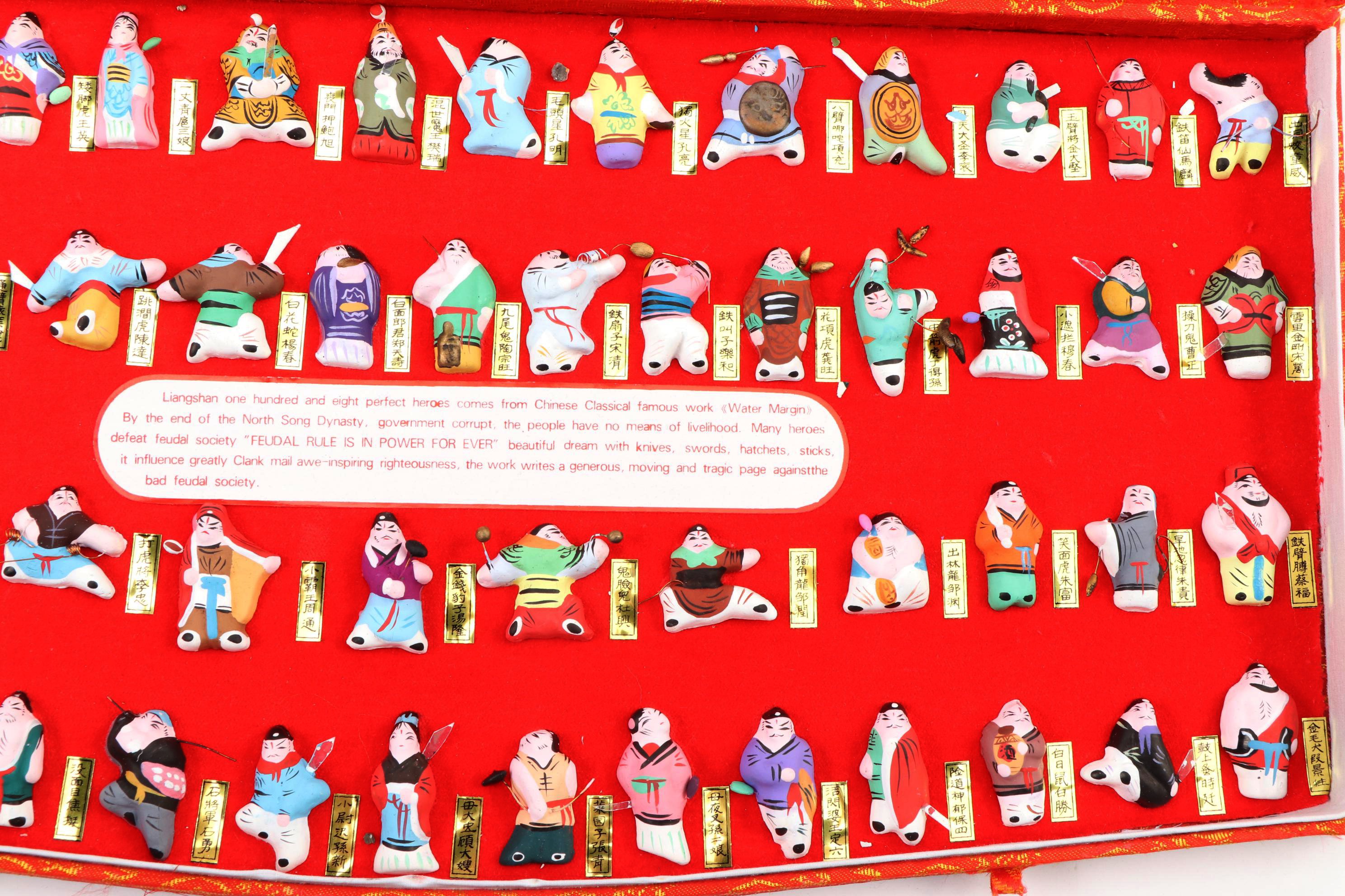 Chinese "One Hundred and Eight Heroes of Liangshan" Warrior Figurines Set