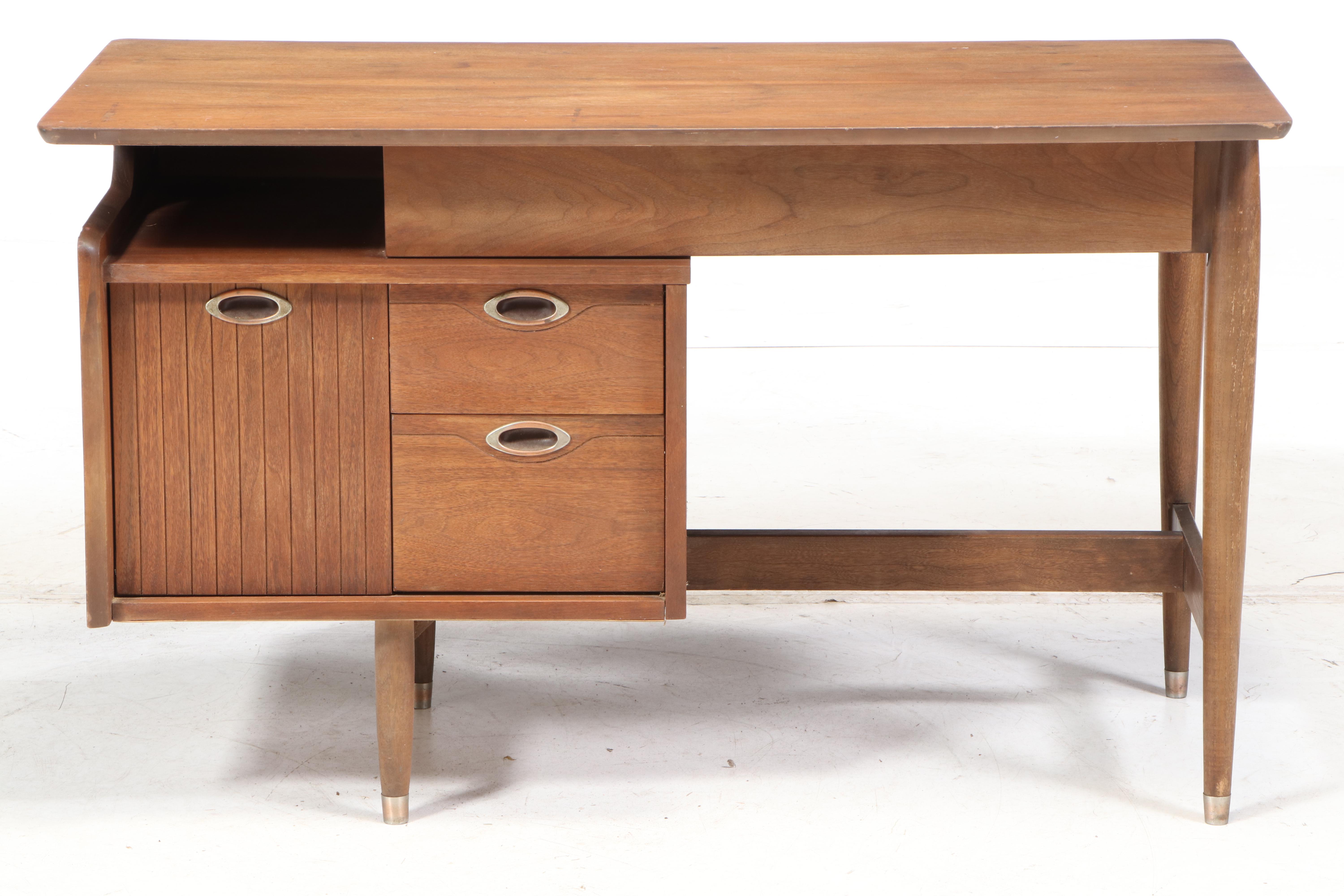 Hooker Furniture Mid Century Modern "Mainline" Walnut Desk