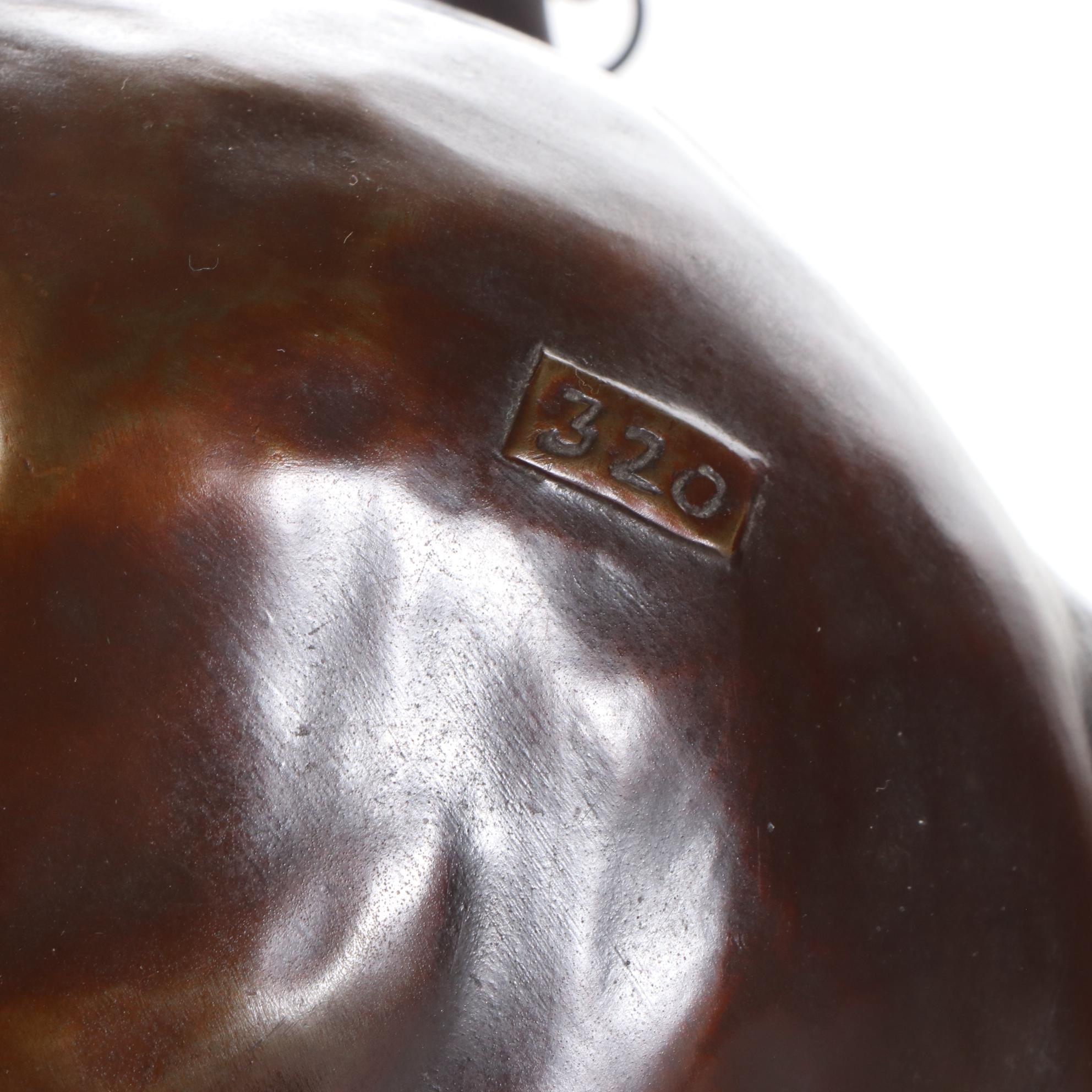 Jan Woods Bronze Sculpture "Buck at the Sale," 1988