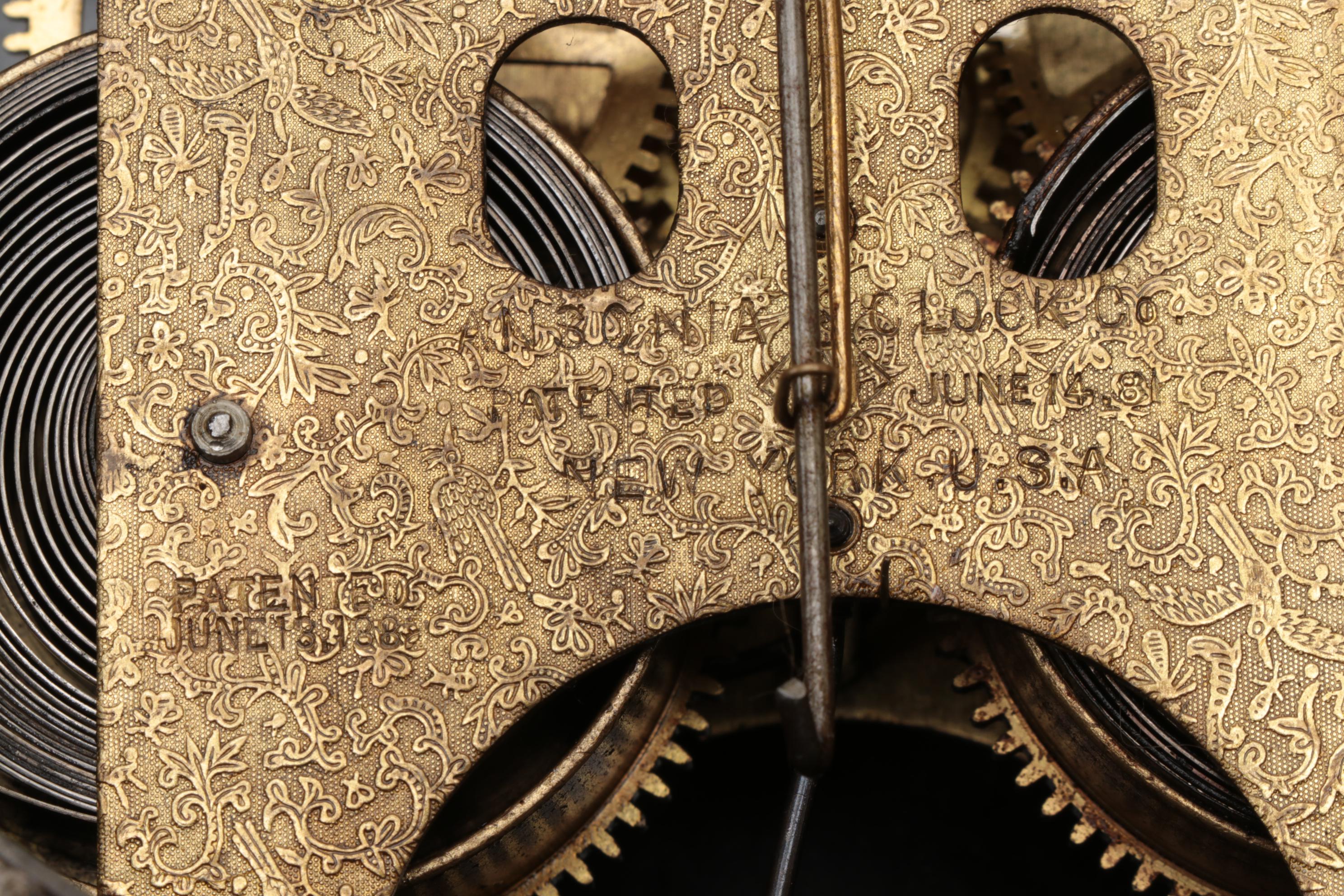 Victorian Ansonia Cast Spelter Figural Mantel Clock, Late 19th Century