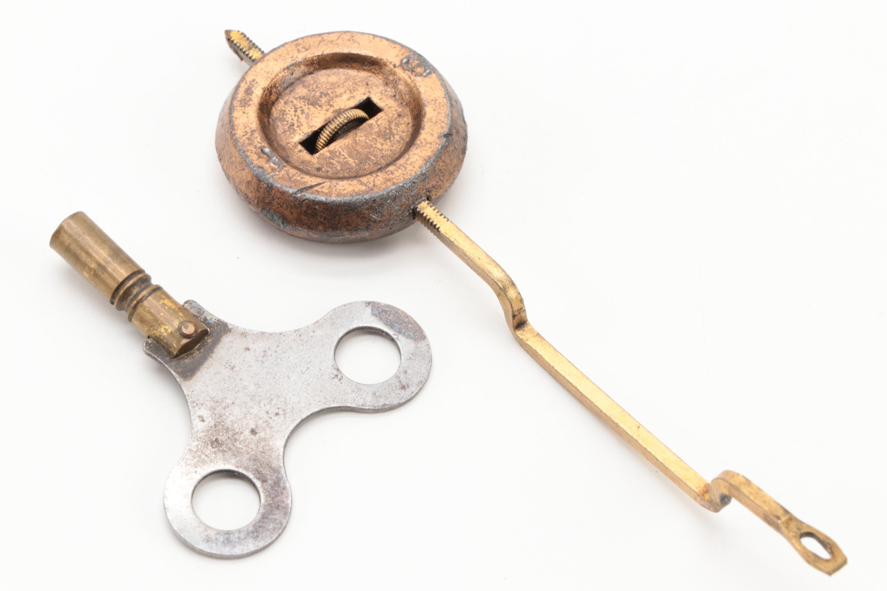 Victorian Ansonia Cast Spelter Figural Mantel Clock, Late 19th Century