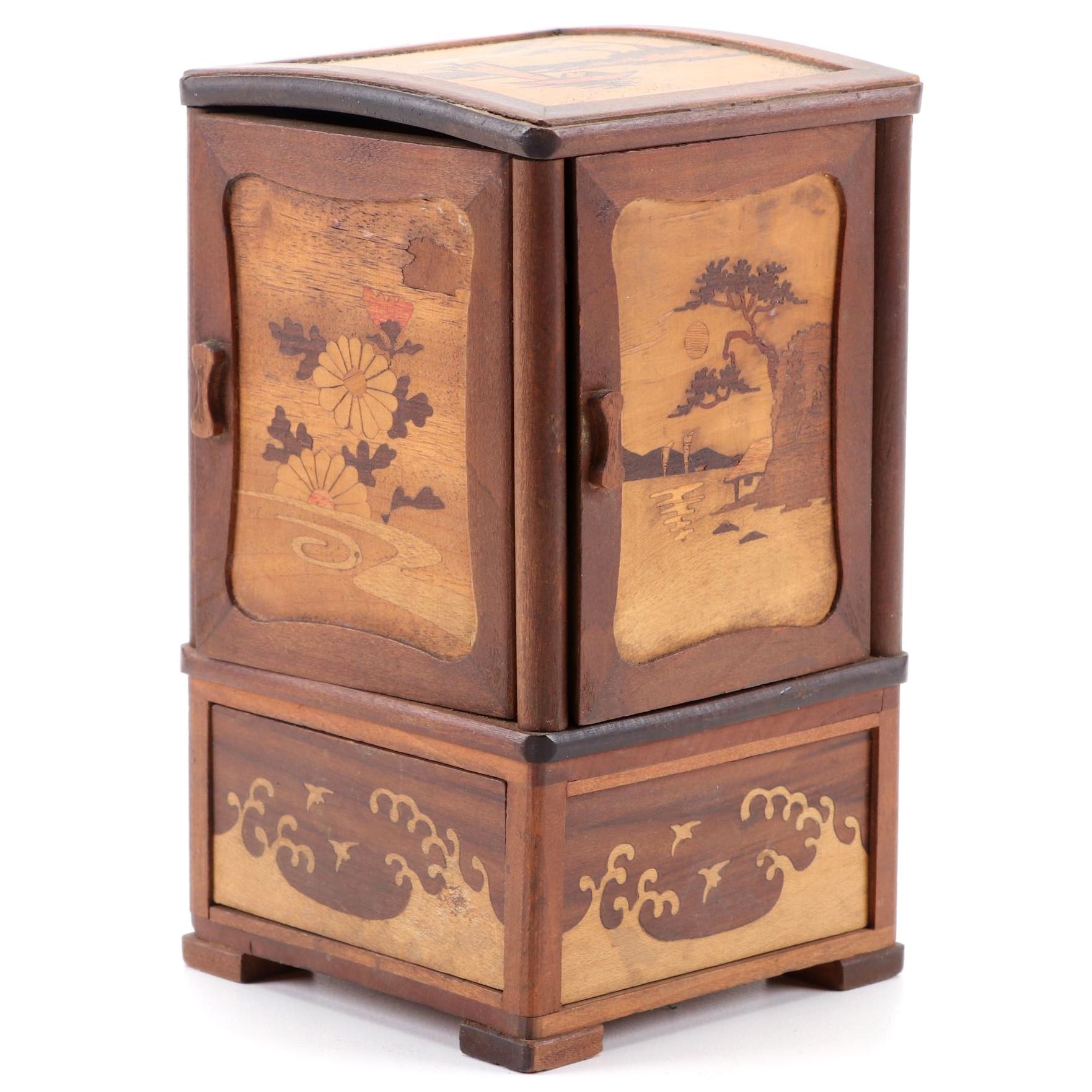 Japanese Four-Sided Cigarette Holder, Mid-20th Century