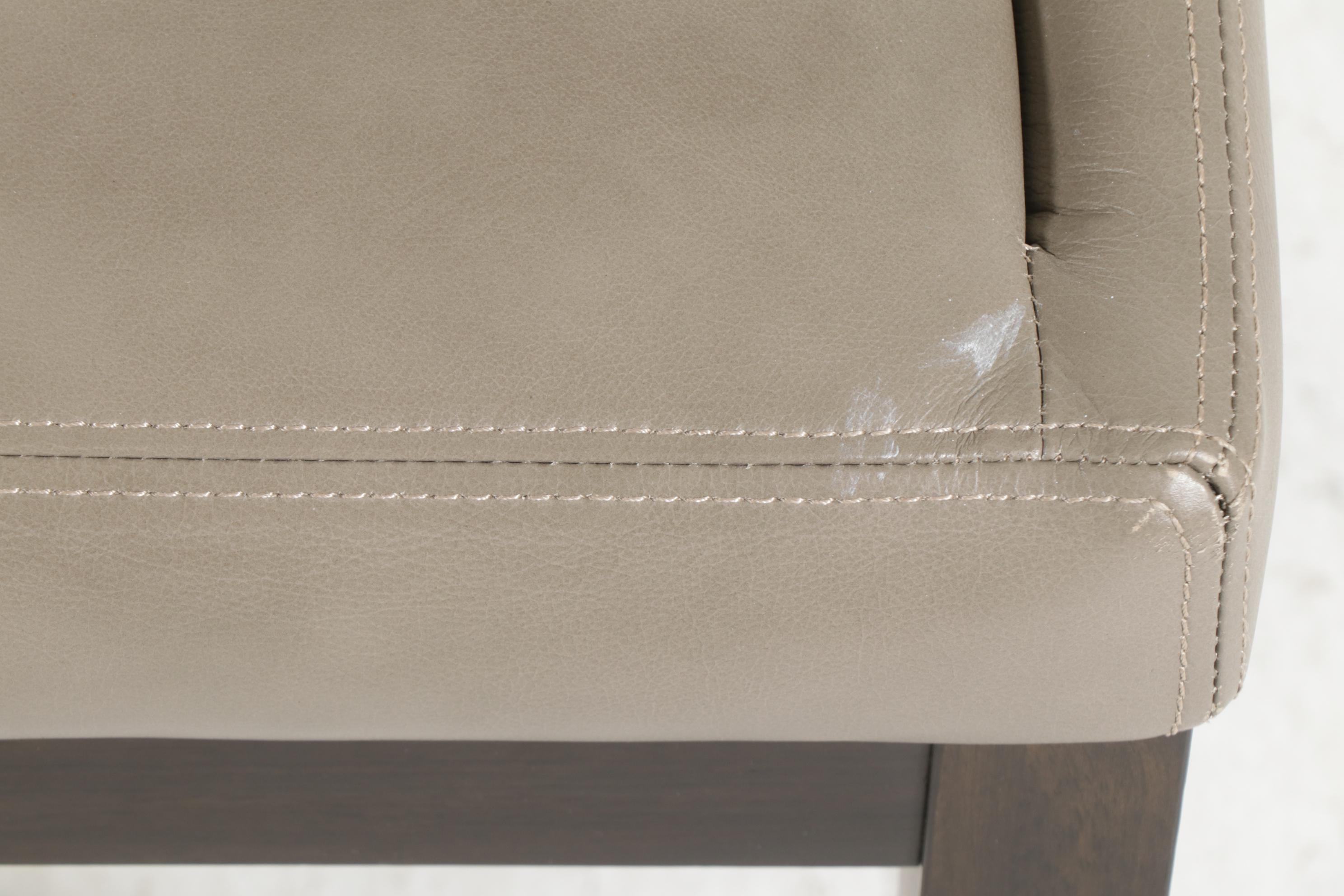 Pair of West Elm Faux Leather Upholstered Chairs