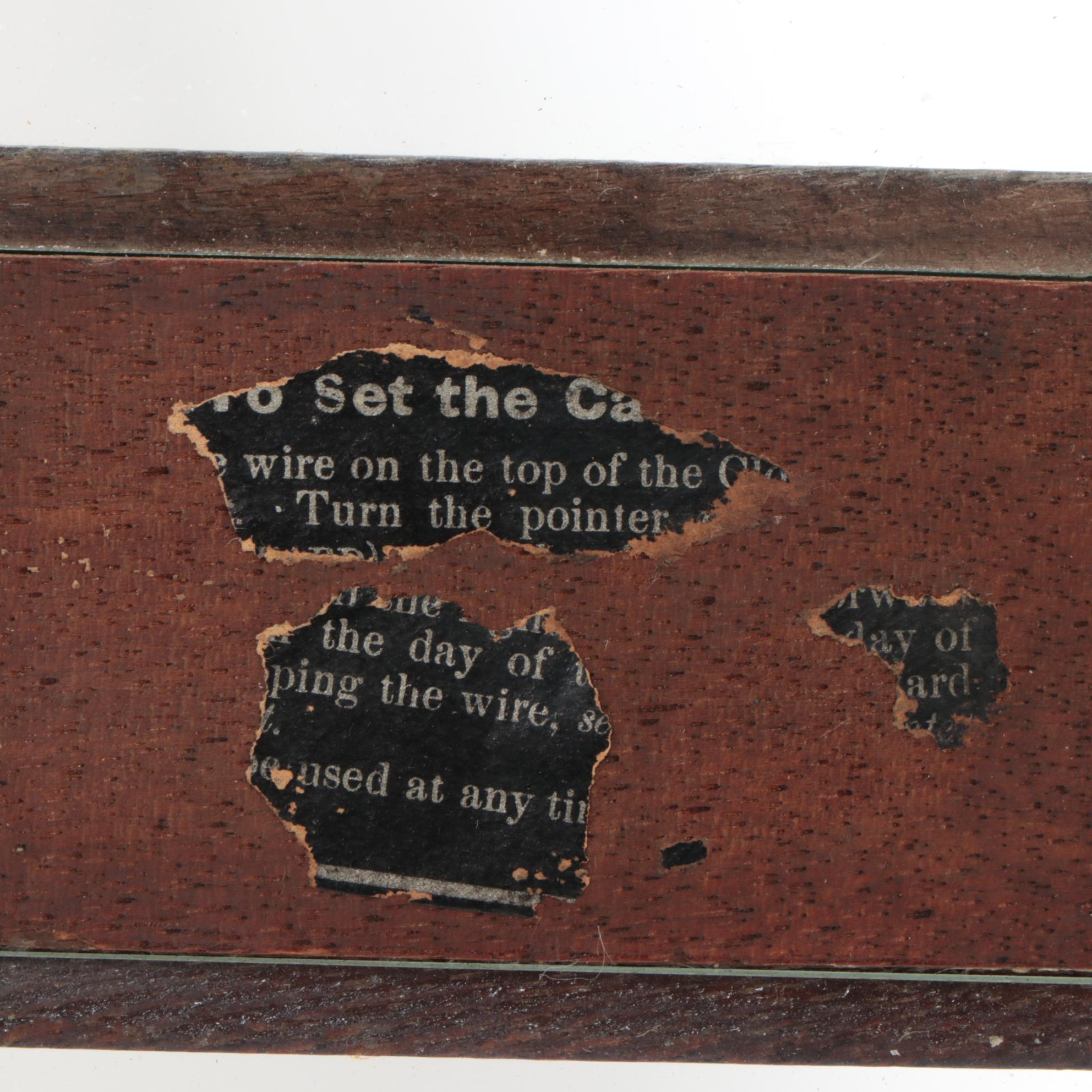 Ithaca "Farmer's Model #10" Double Dial Calendar Clock, Late 19th Century