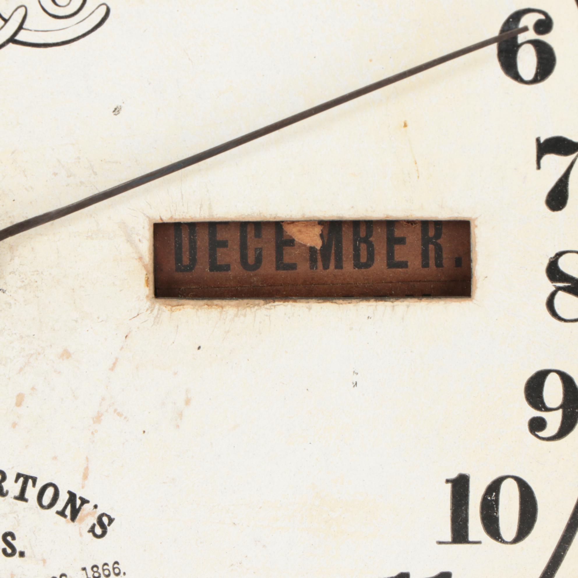 Ithaca "Farmer's Model #10" Double Dial Calendar Clock, Late 19th Century