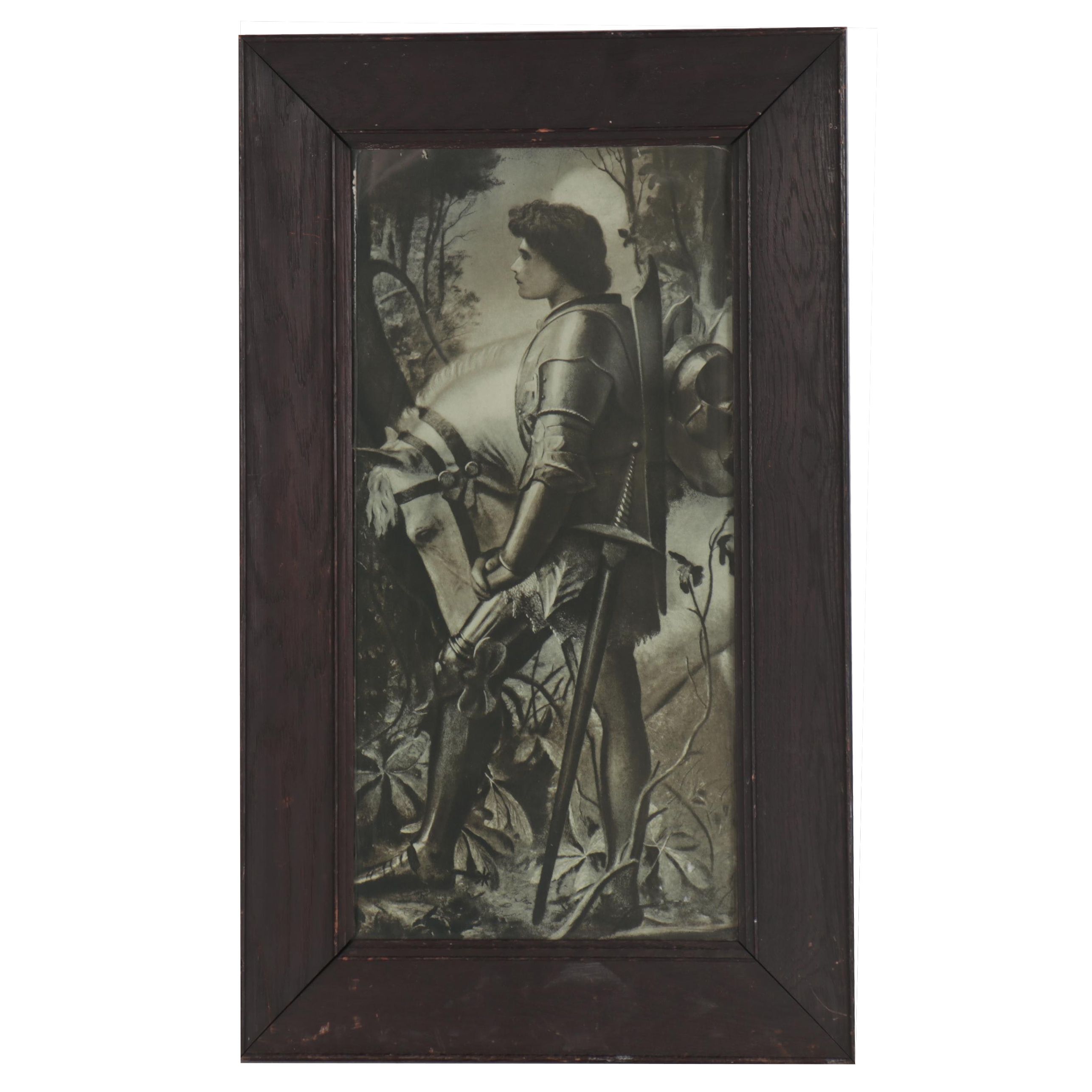 Letterpress Halftone after George Frederic Watts "Sir Galahad"