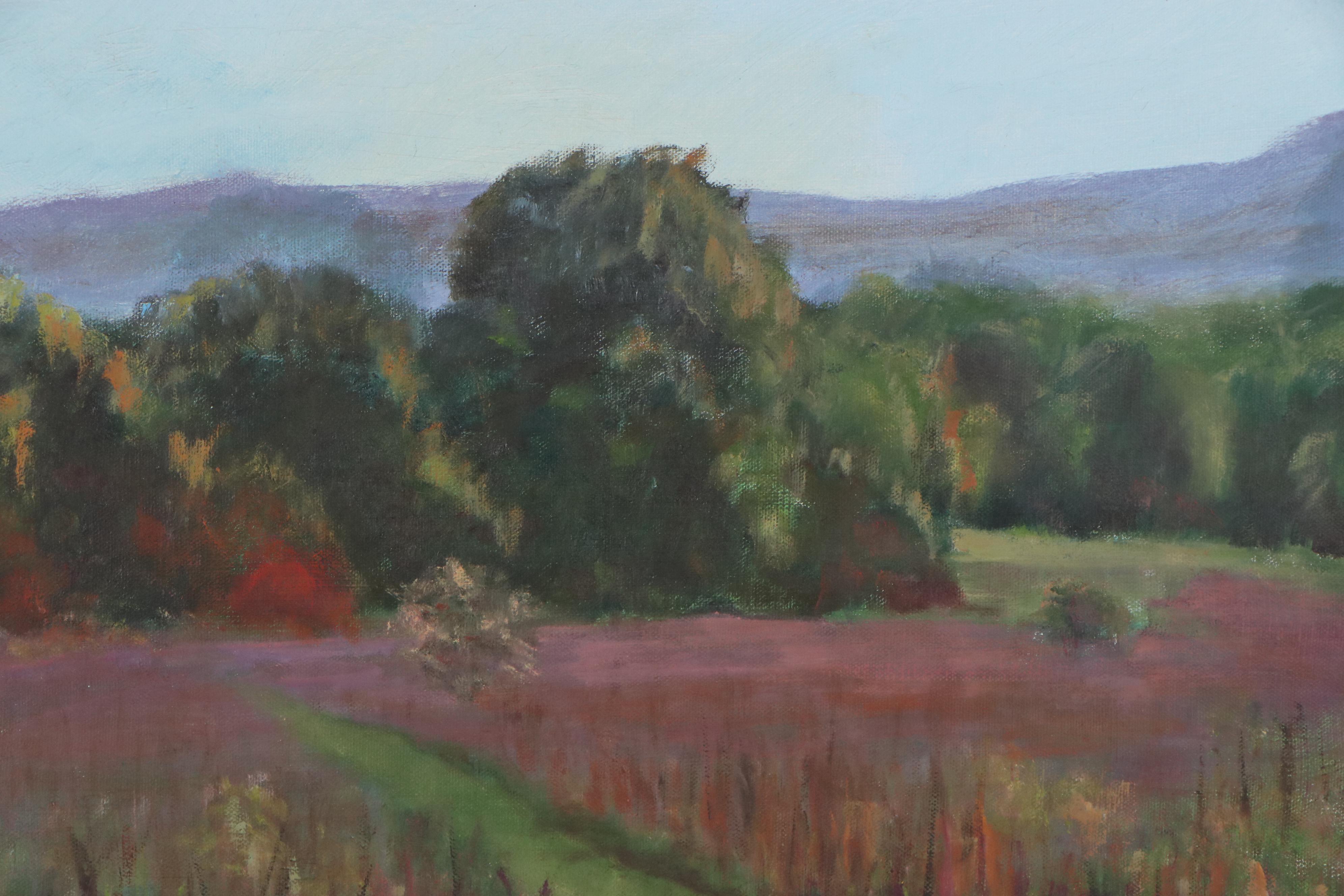 Nona Rutter Landscape Oil Painting "Homestead Farm," 1990