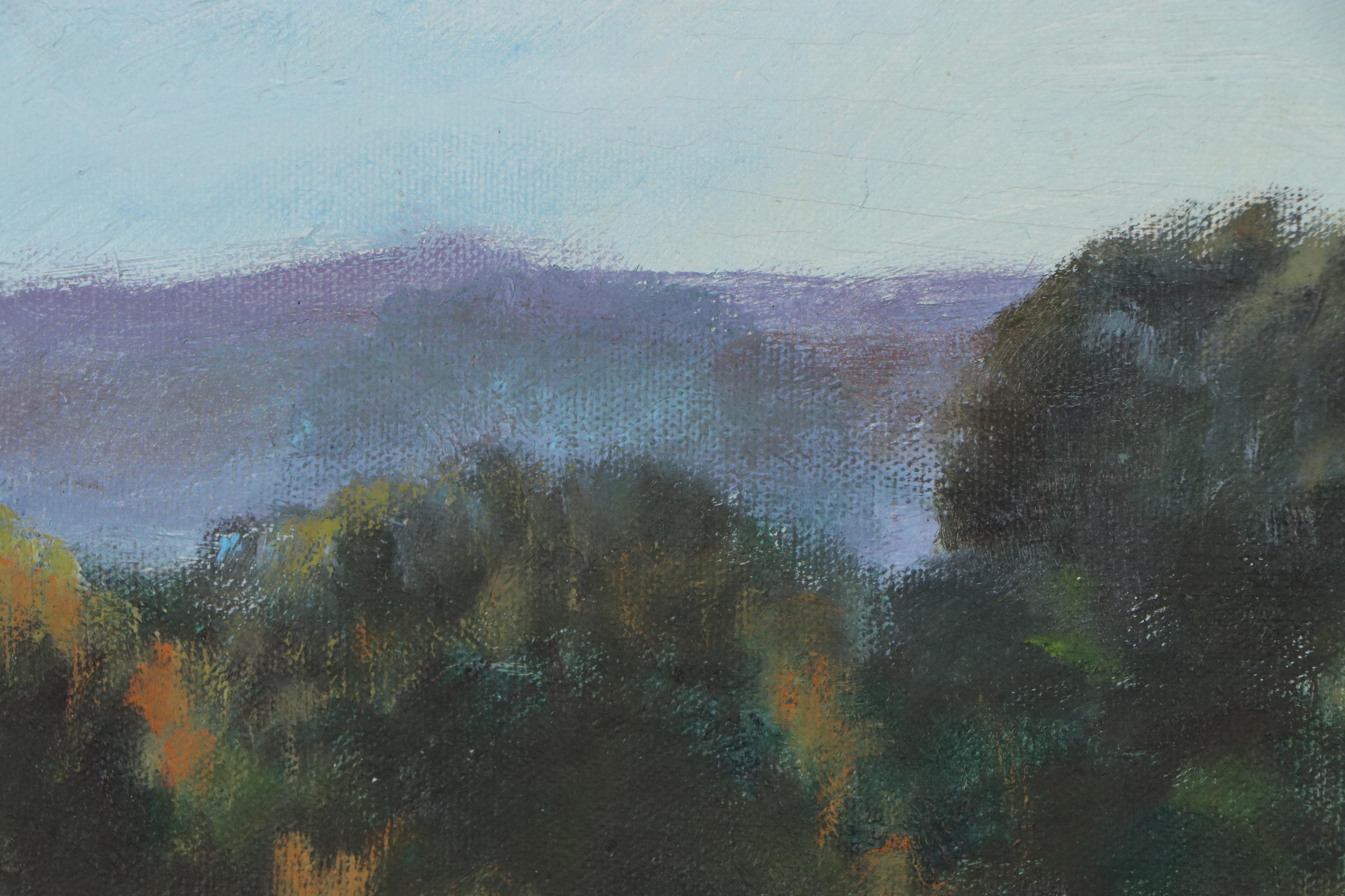 Nona Rutter Landscape Oil Painting "Homestead Farm," 1990