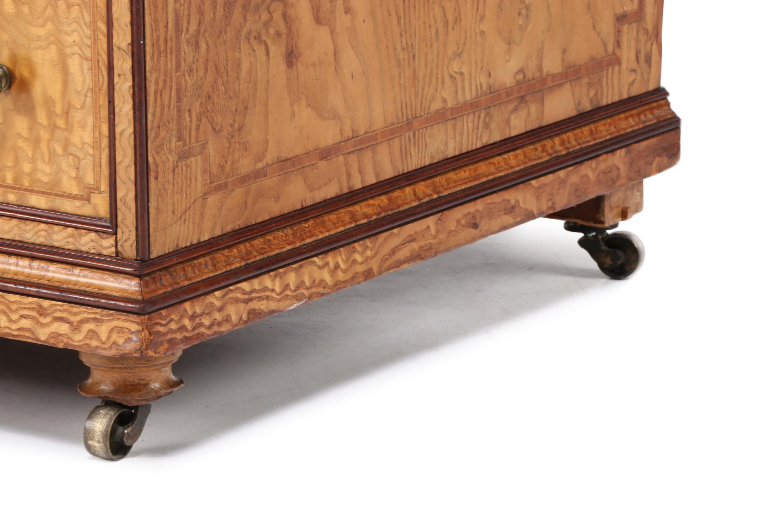 Brooke Astor's Edwardian Mahogany and Hungarian Ash Kneehole Dressing Table