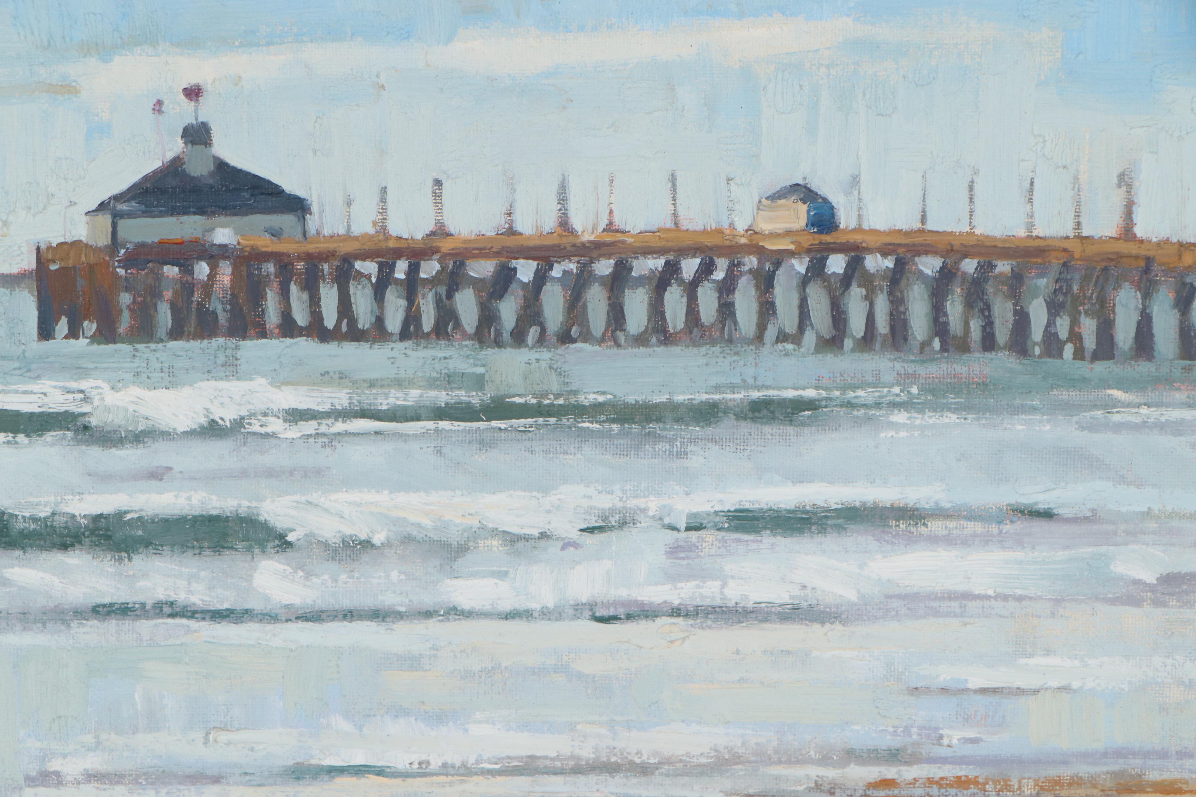 Kevin Yuen Oil Painting of Boardwalk, 21st Century