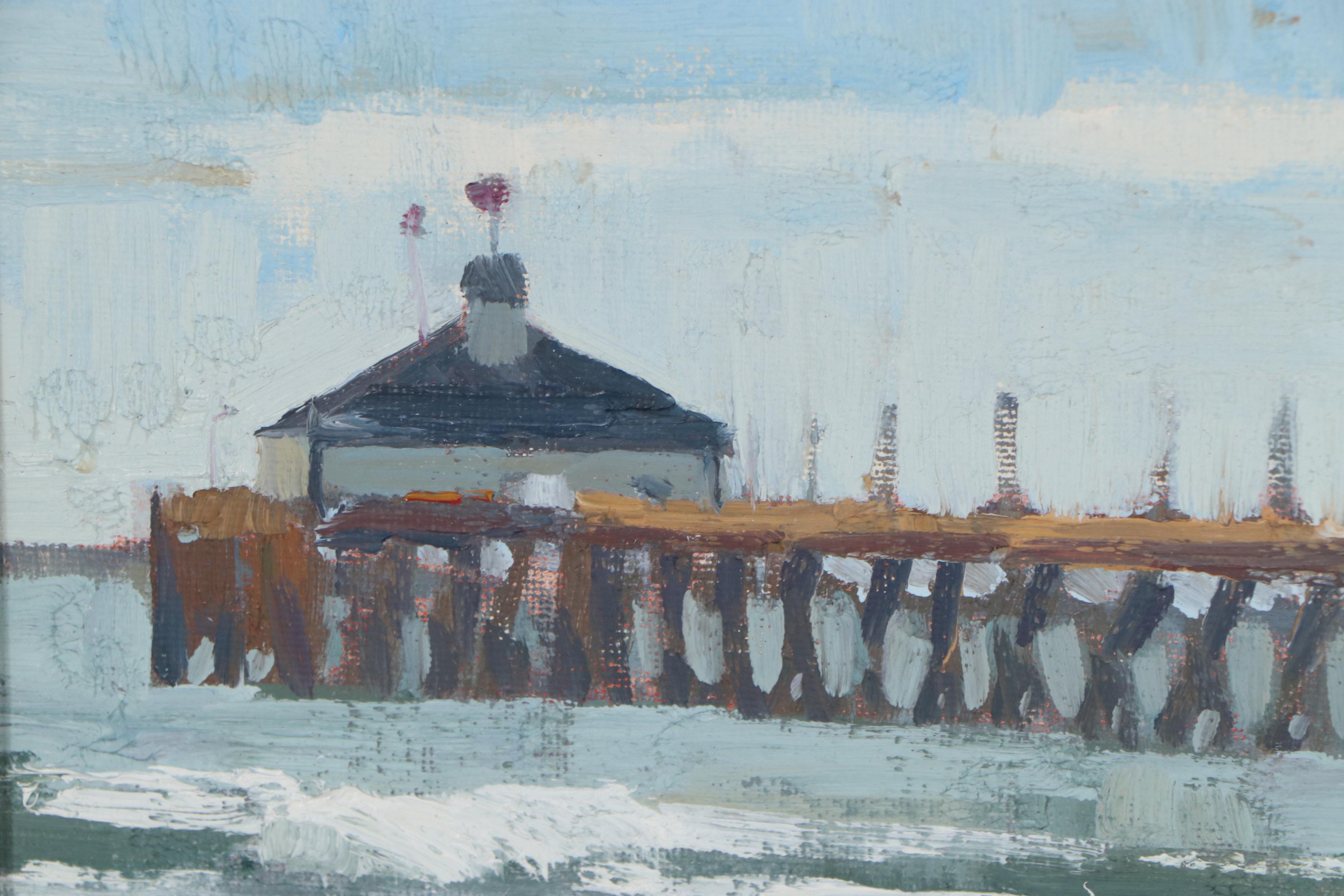Kevin Yuen Oil Painting of Boardwalk, 21st Century