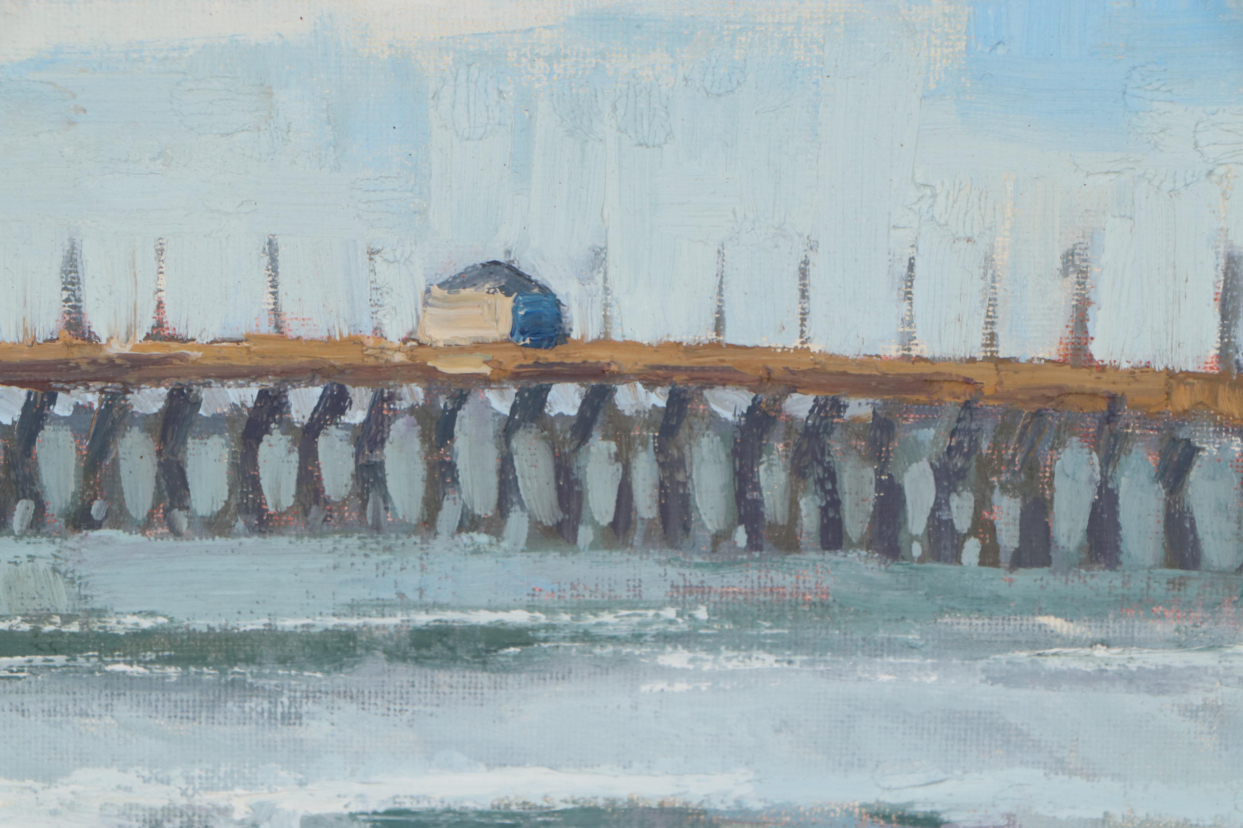 Kevin Yuen Oil Painting of Boardwalk, 21st Century