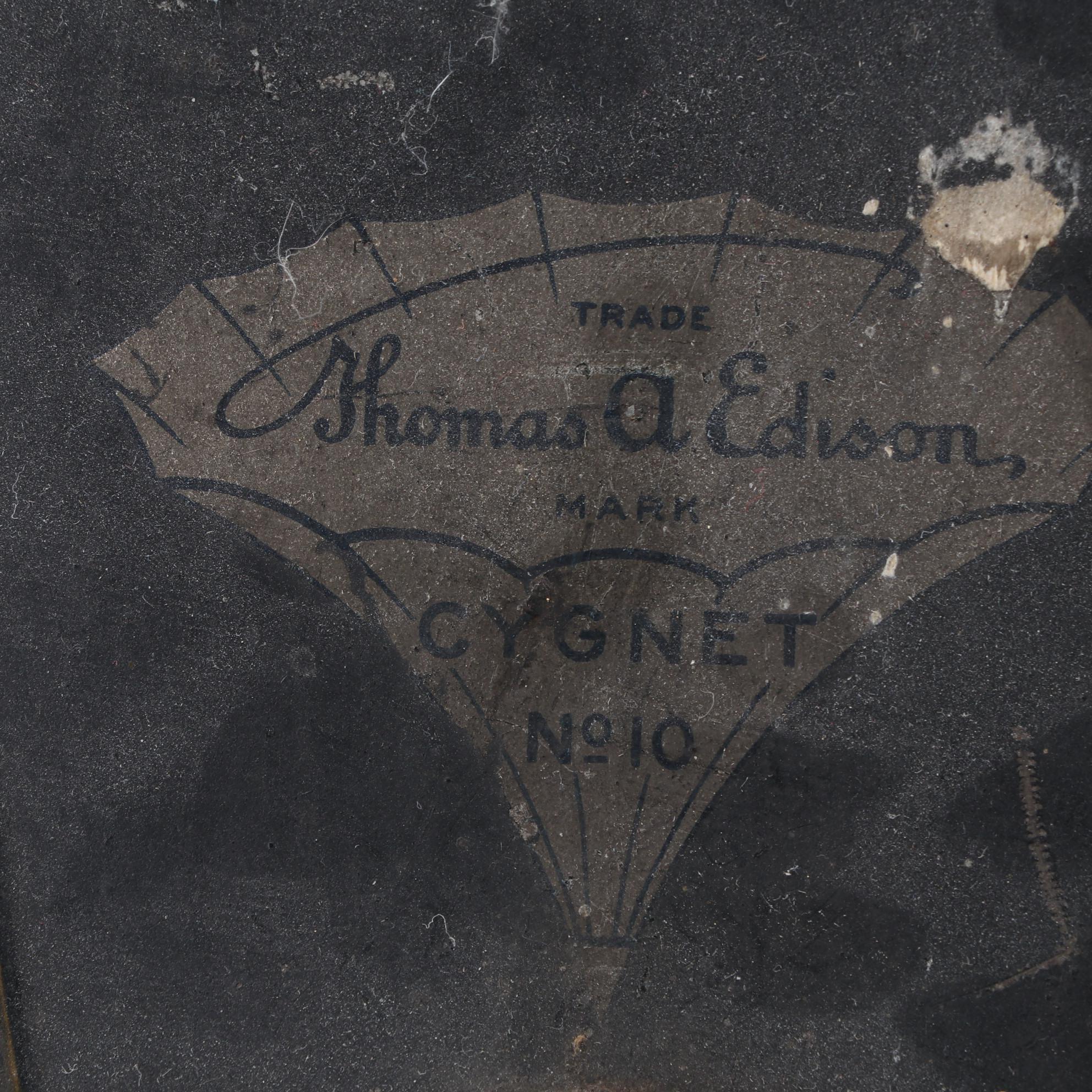 Edison Standard Phonograph with Box of Phonograph Cylinders, Early 20th Century