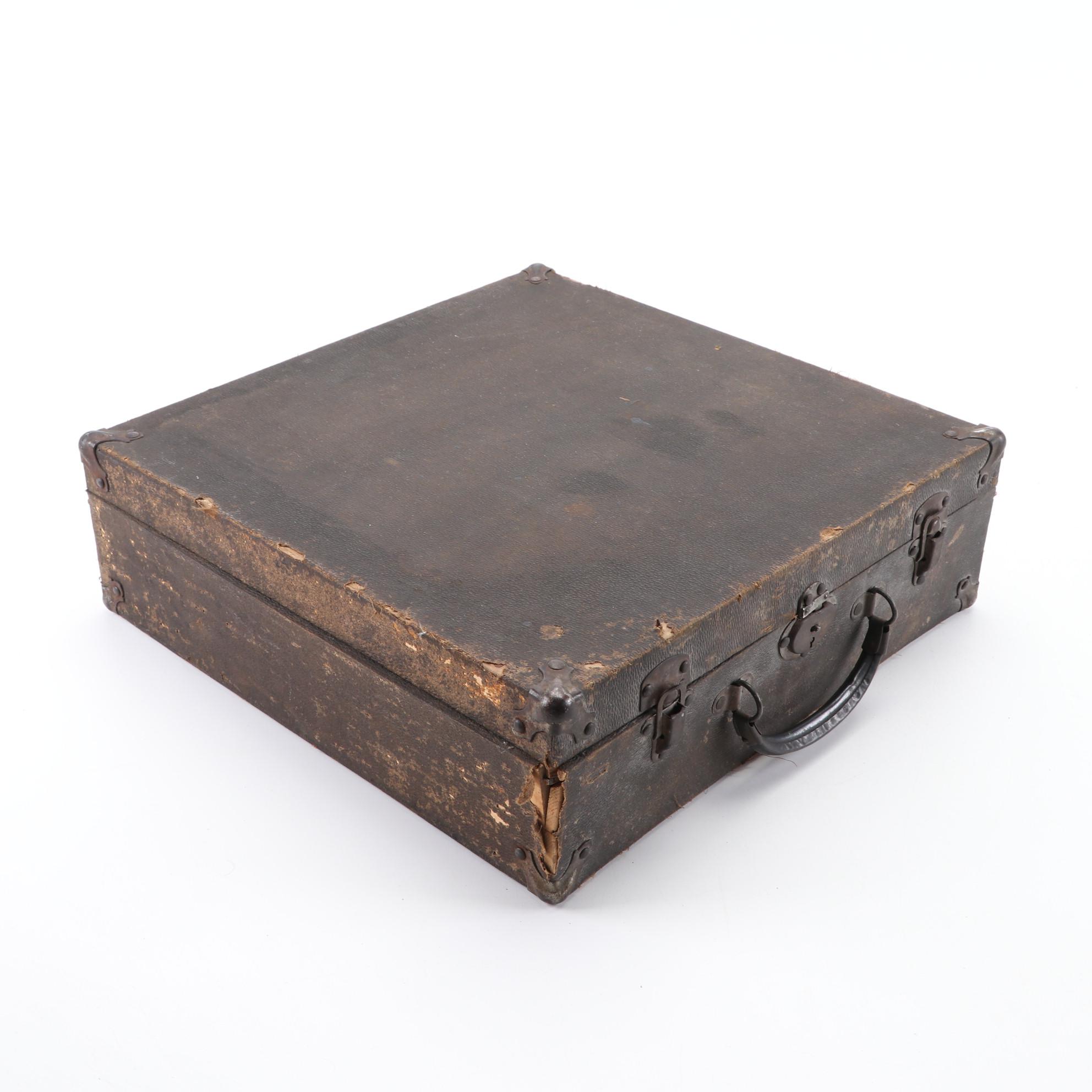 Edison Standard Phonograph with Box of Phonograph Cylinders, Early 20th Century