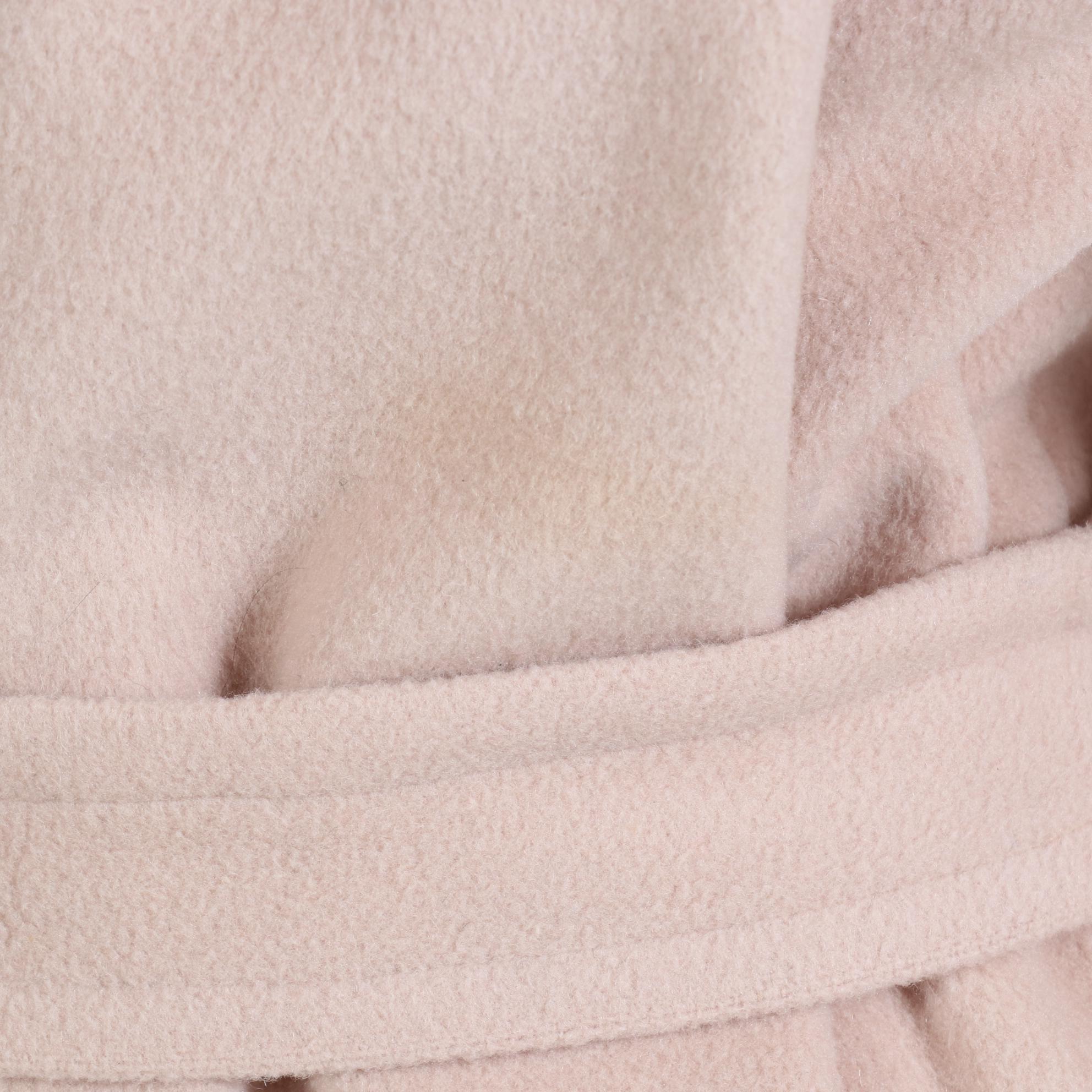 Neiman Marcus Regency Cashmere Double-Breasted Coat in Beige with Tie Belt