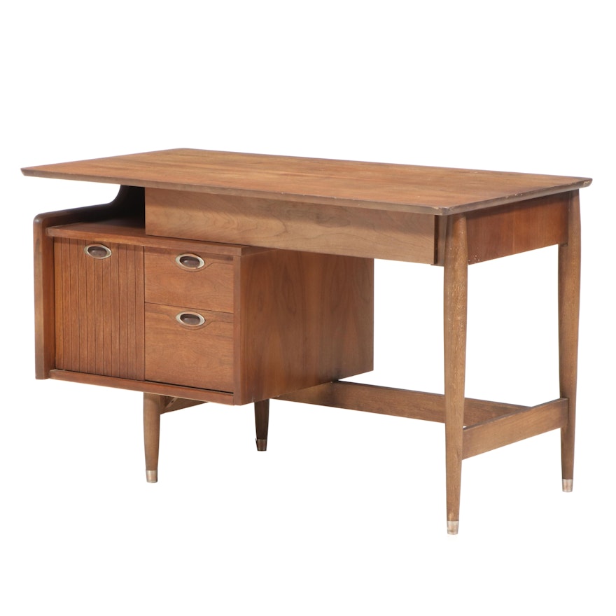 Hooker Furniture Mid Century Modern "Mainline" Walnut Desk