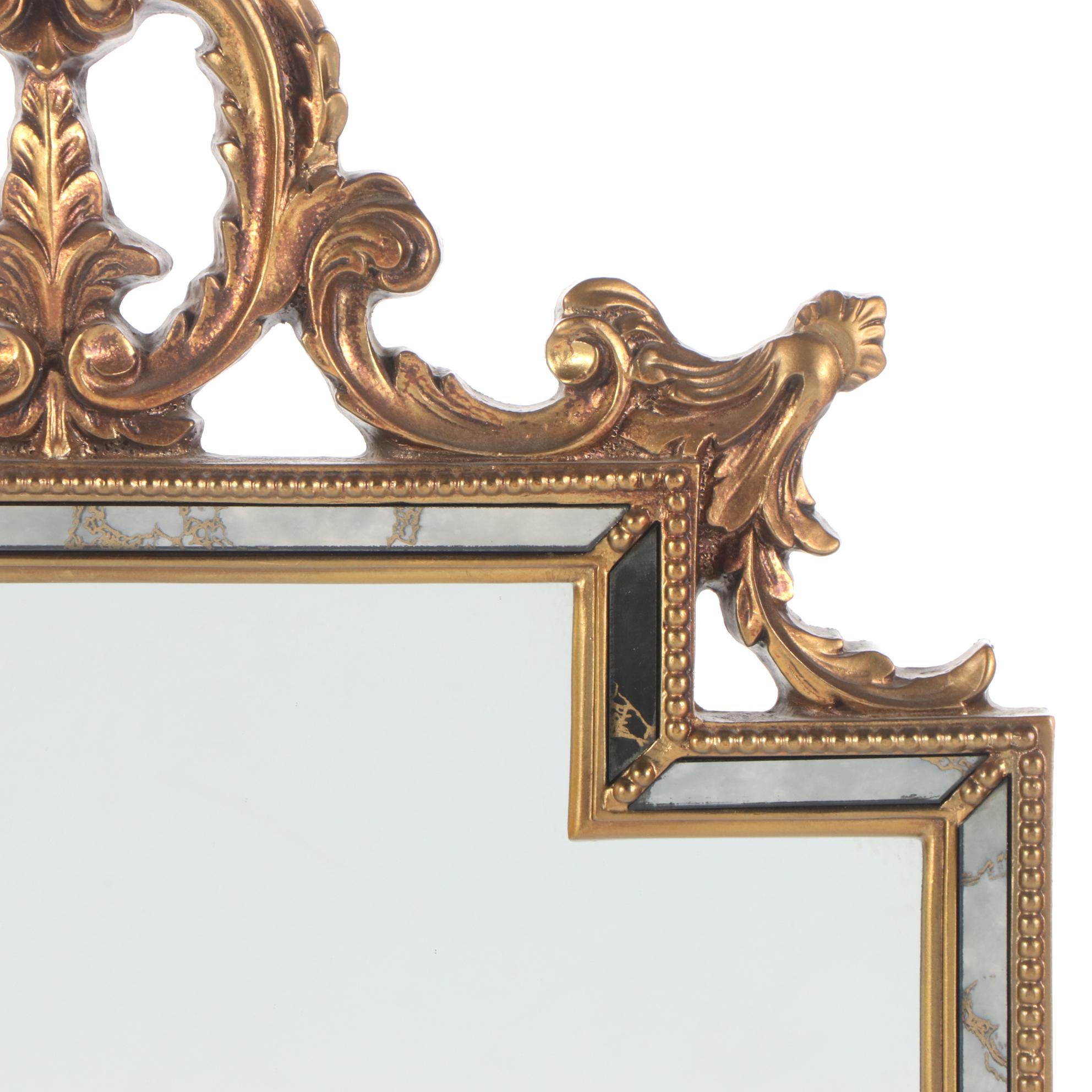 Neoclassical Style Marlock Inc. Gilt Composite Mirror, Late 20th Century