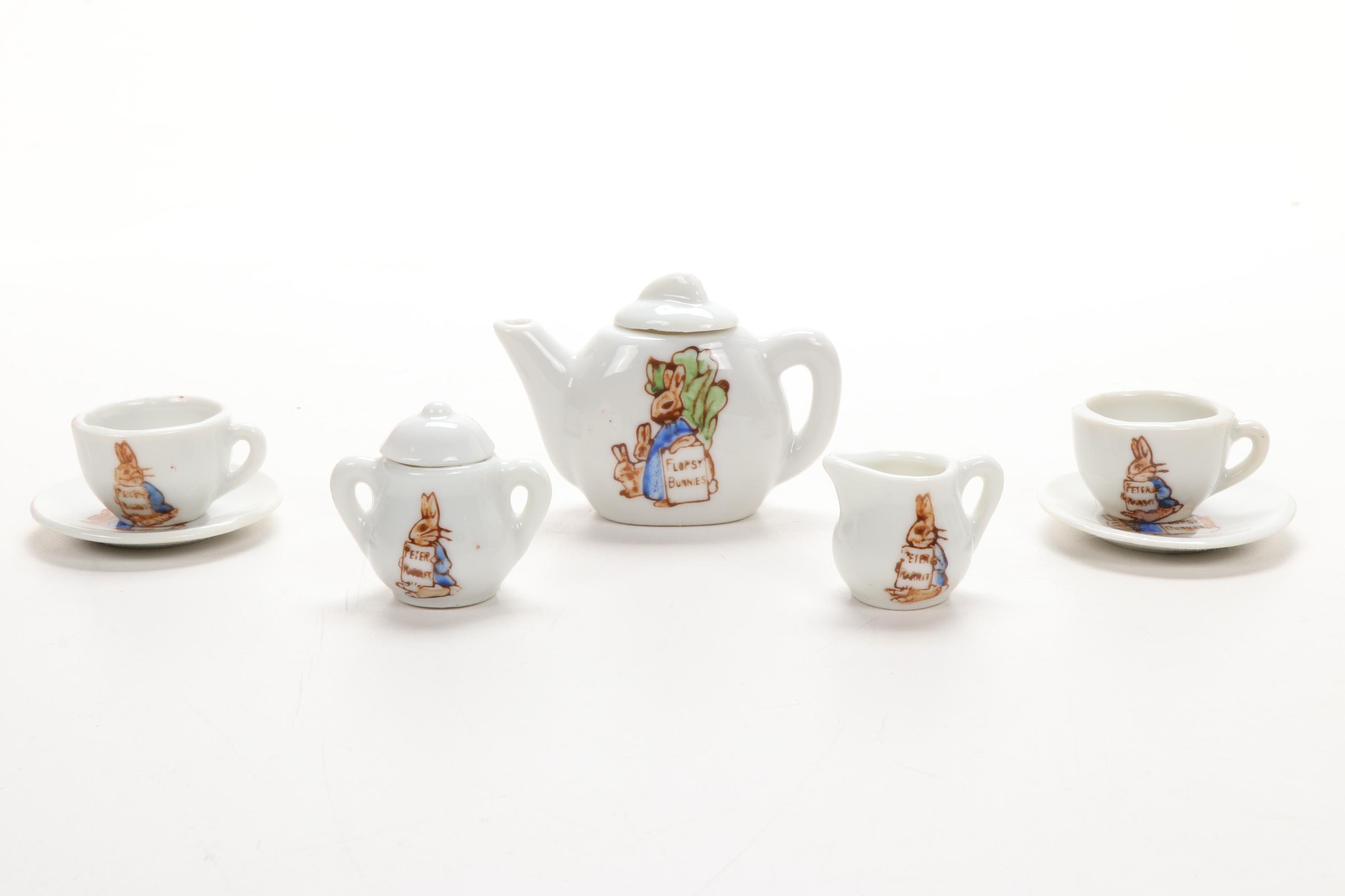 Children's Porcelain Tea Sets, Featuring Walt Disney's "Alice in Wonderland"