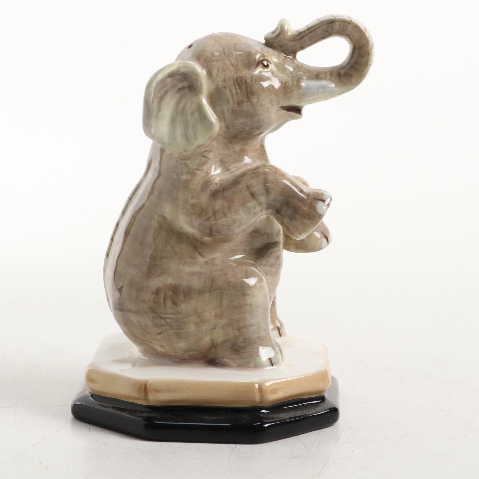 Certified International Corporation Zebra and Elephant Salt and Pepper Shakers