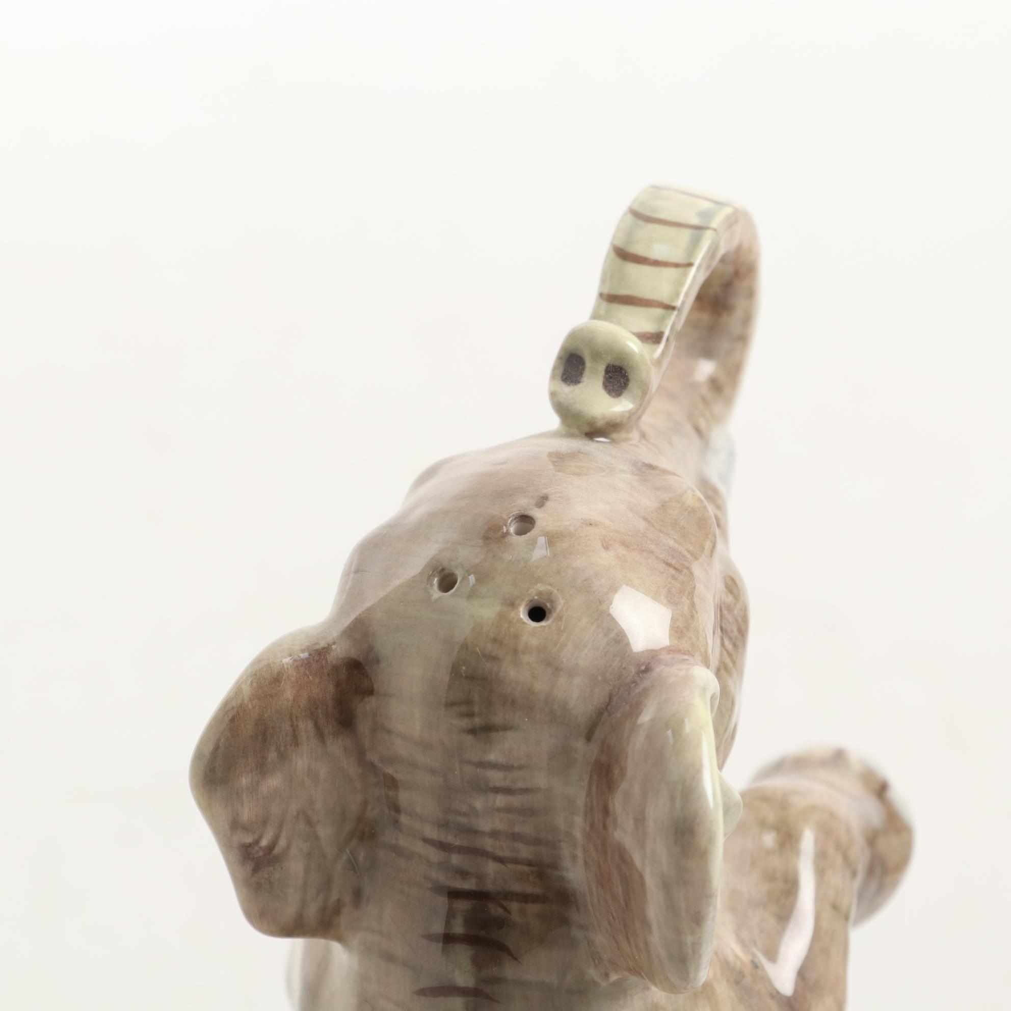 Certified International Corporation Zebra and Elephant Salt and Pepper Shakers