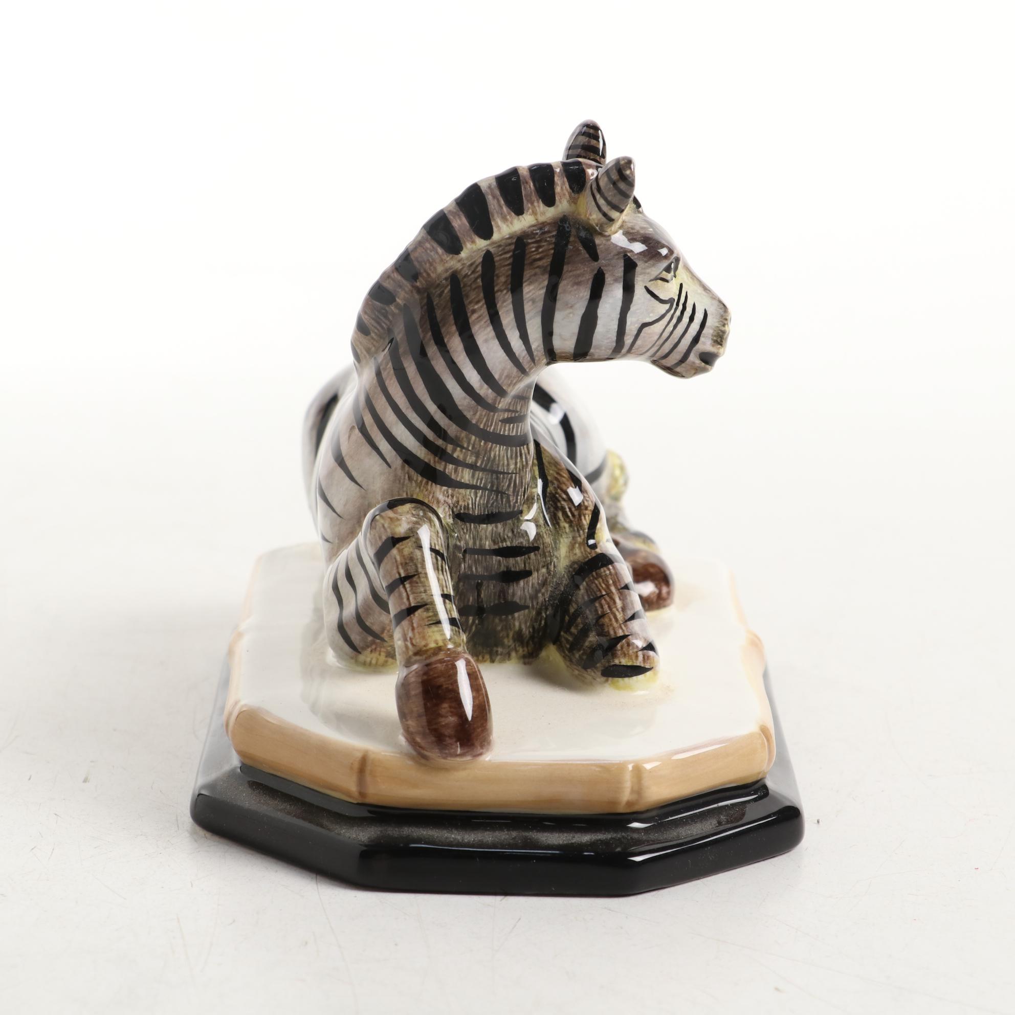 Certified International Corporation Zebra and Elephant Salt and Pepper Shakers