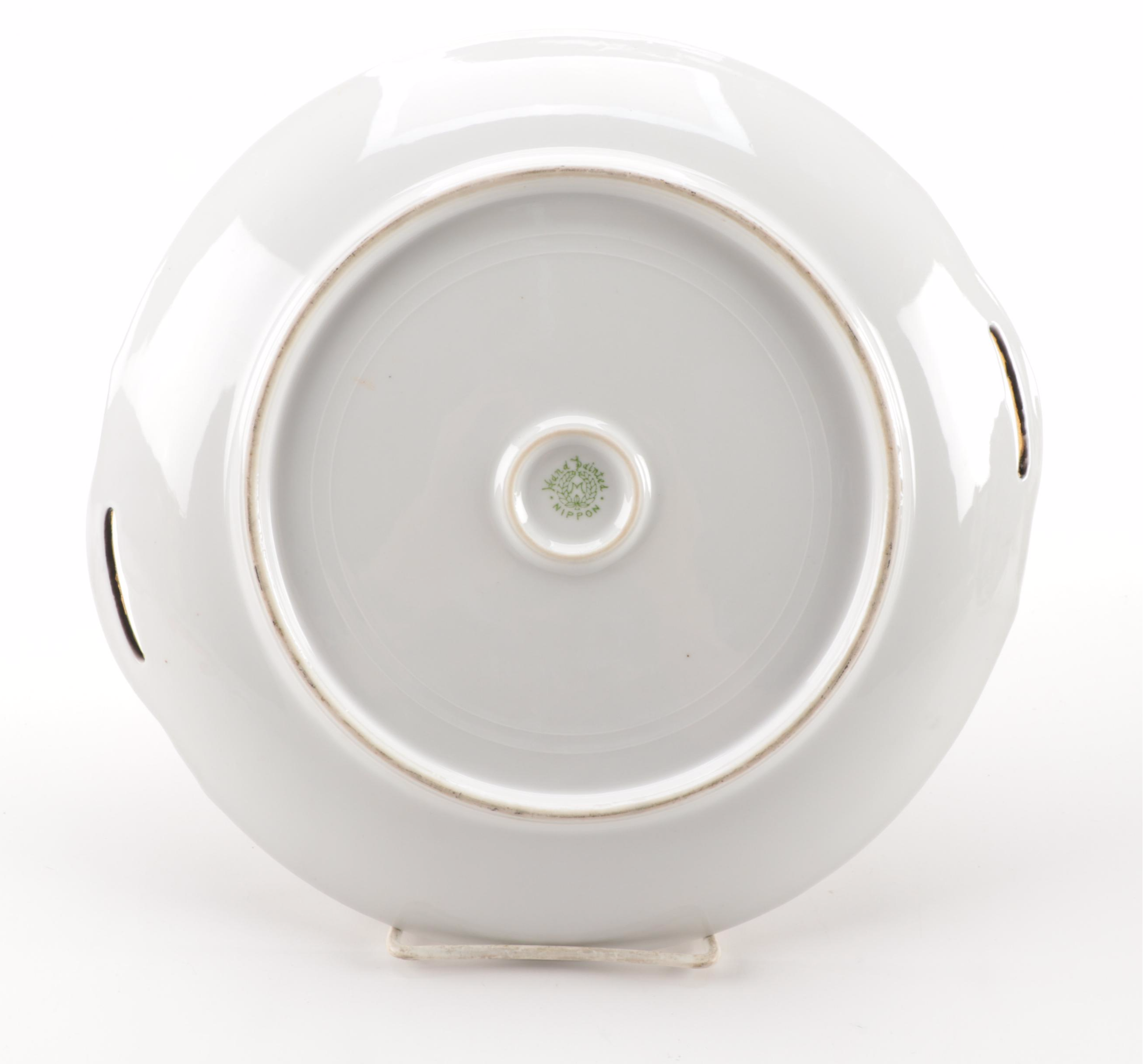 Morimura Bros Hand-Painted Porcelain Cherry Blossom Dinnerware, Early 20th C.