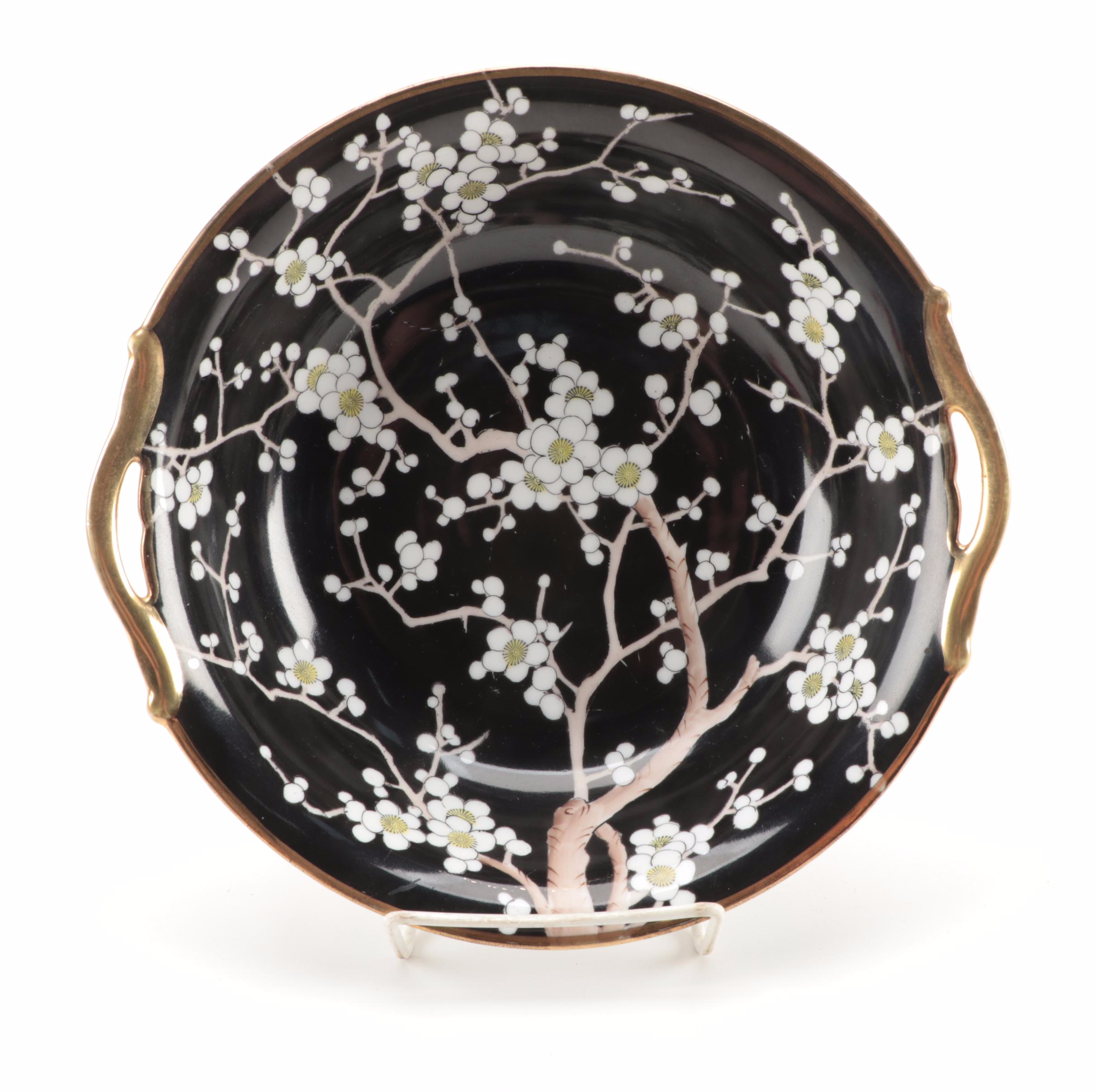 Morimura Bros Hand-Painted Porcelain Cherry Blossom Dinnerware, Early 20th C.