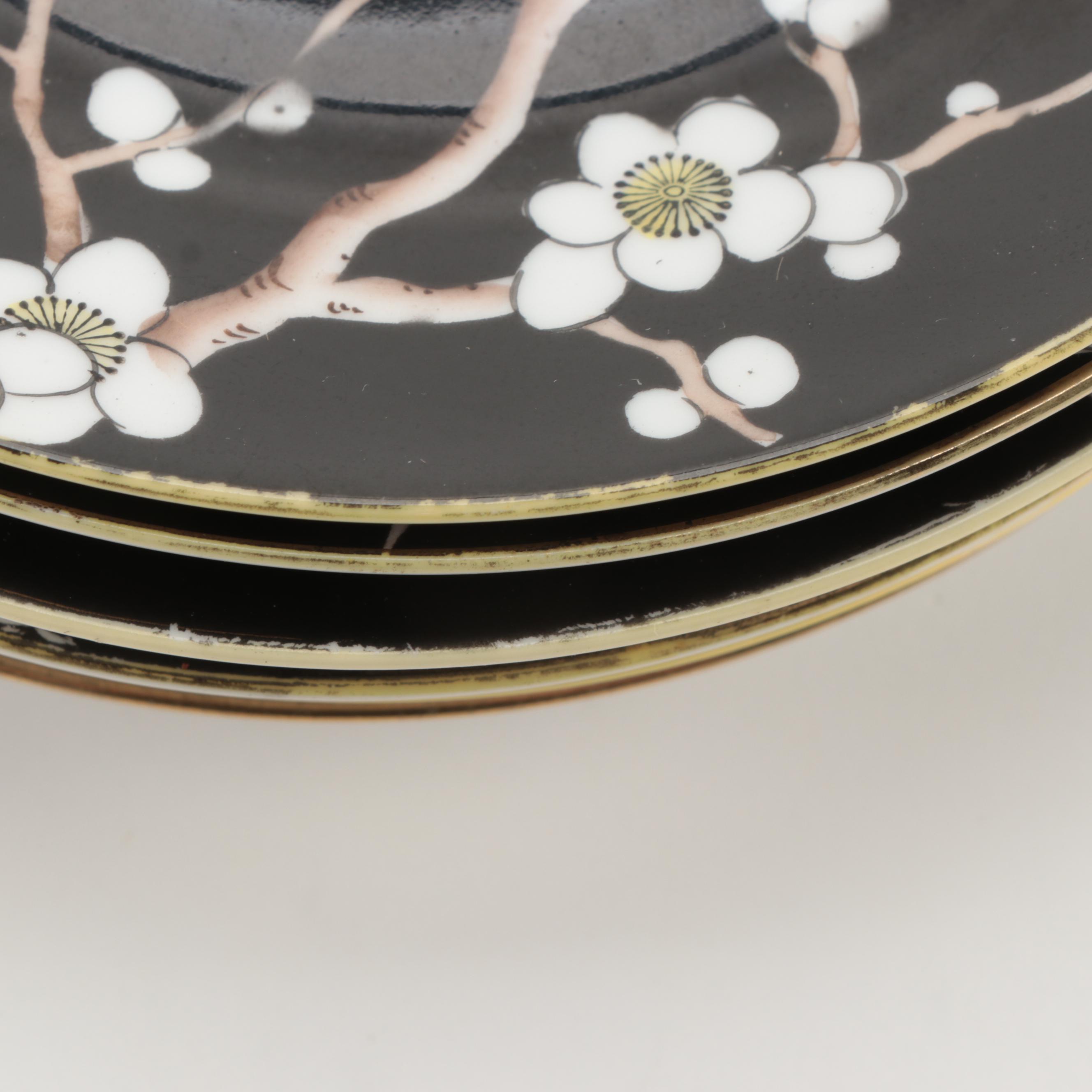 Morimura Bros Hand-Painted Porcelain Cherry Blossom Dinnerware, Early 20th C.