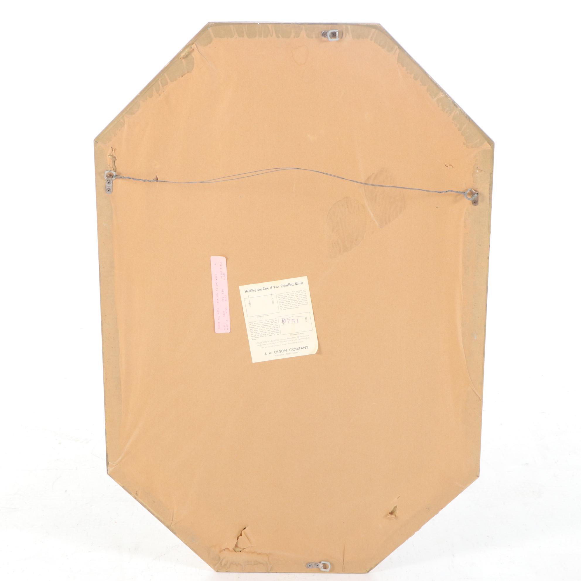 J.A. Olson Company Giltwood Mirror, Mid-20th Century