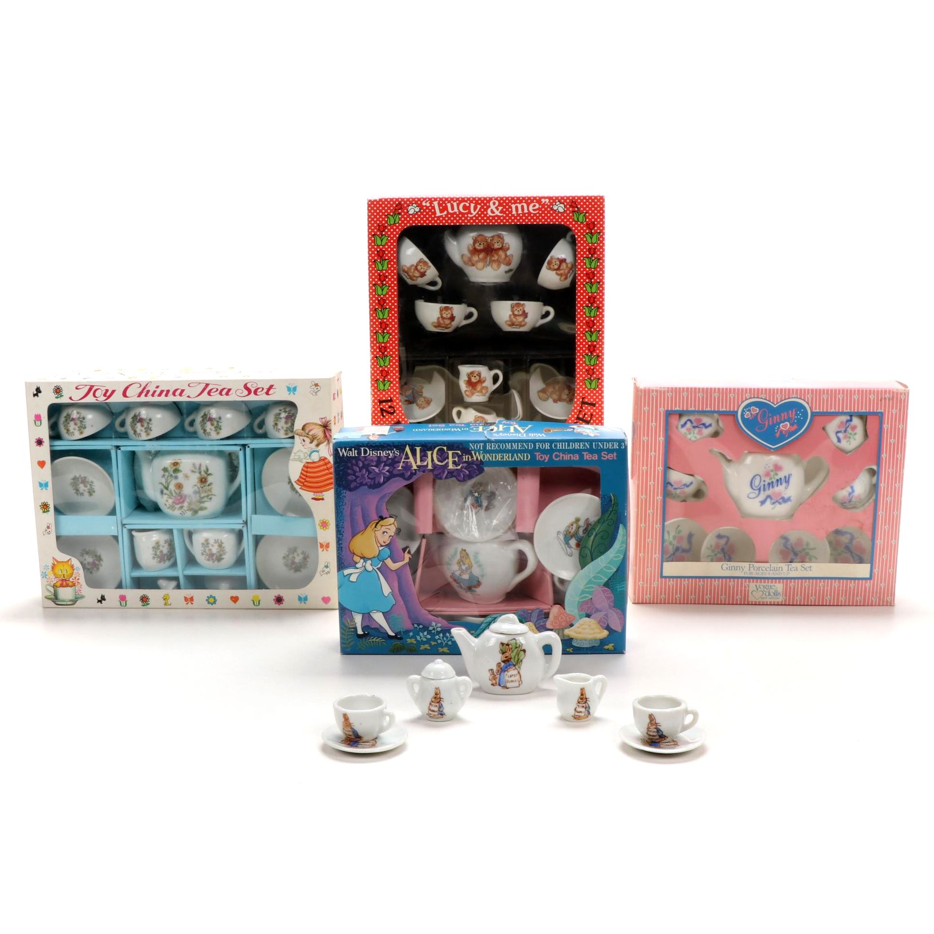 Children's Porcelain Tea Sets, Featuring Walt Disney's "Alice in Wonderland"